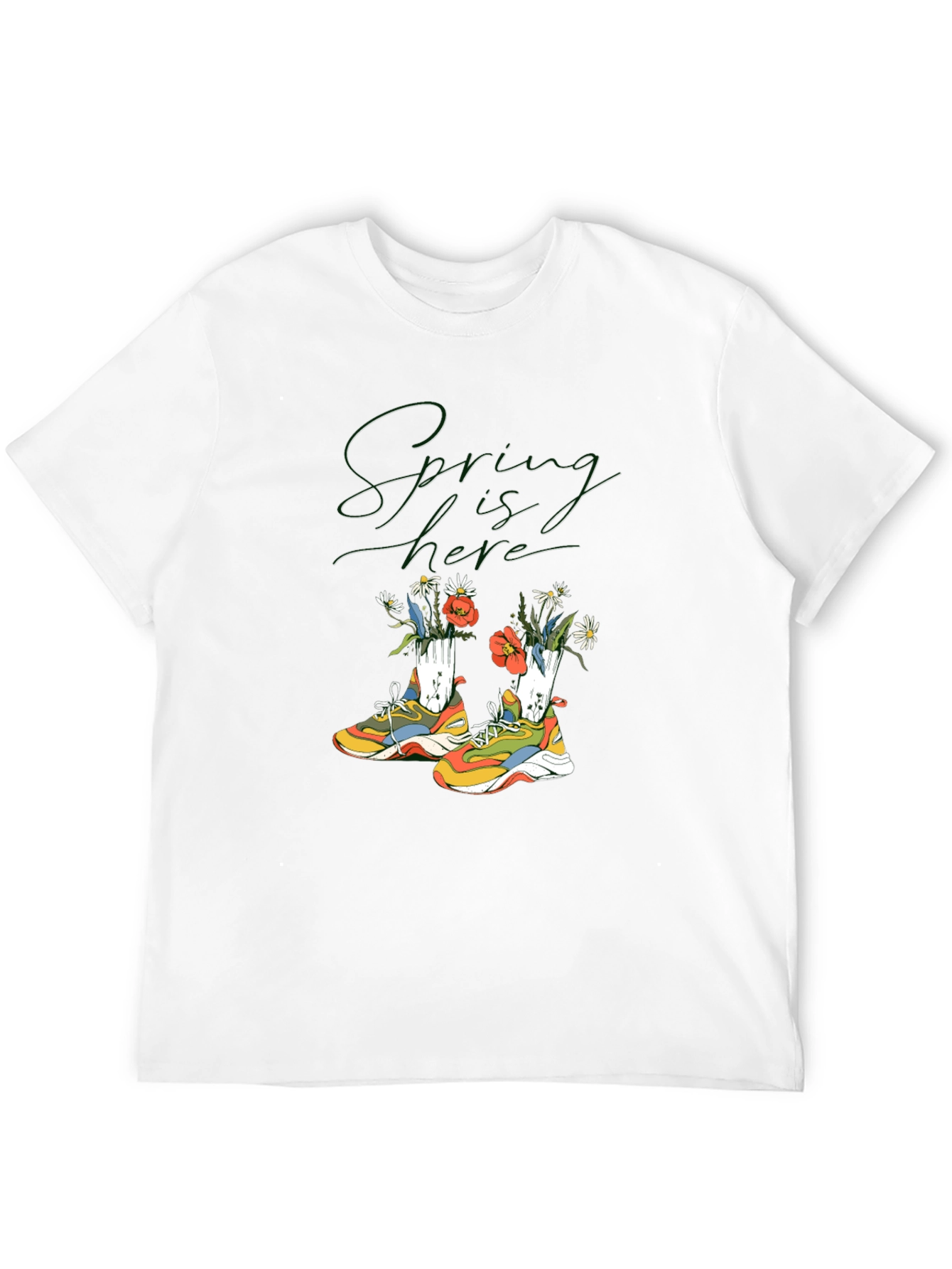Spring Sneakers T-Shirt: Fashionable Floral Design