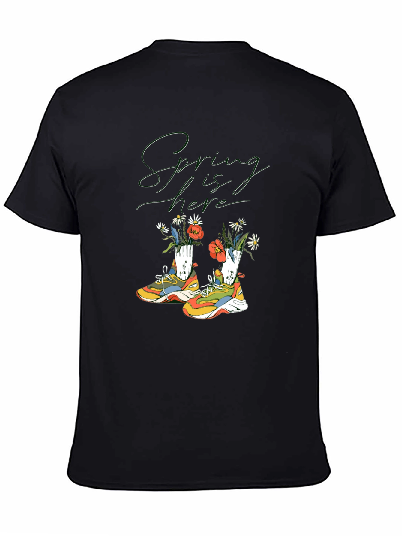 Spring Sneakers T-Shirt: Fashionable Floral Design