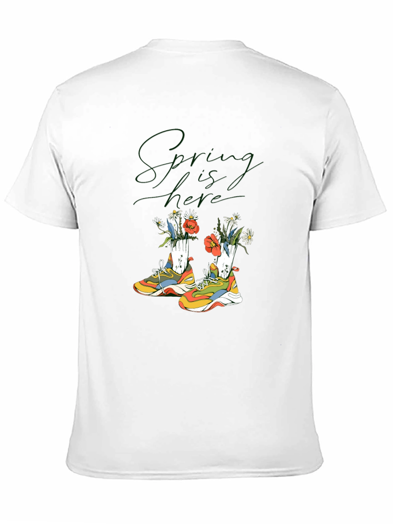 Spring Sneakers T-Shirt: Fashionable Floral Design