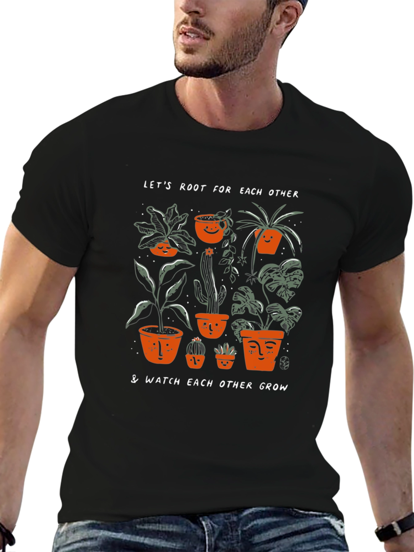 Root for Each Other Graphic Tee - Black