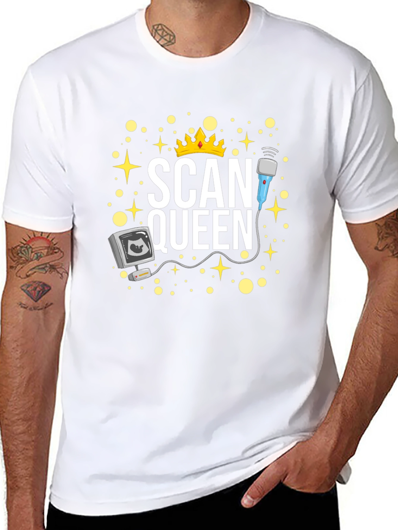 Scan Queen Graphic T-Shirt - Sonographer Gift