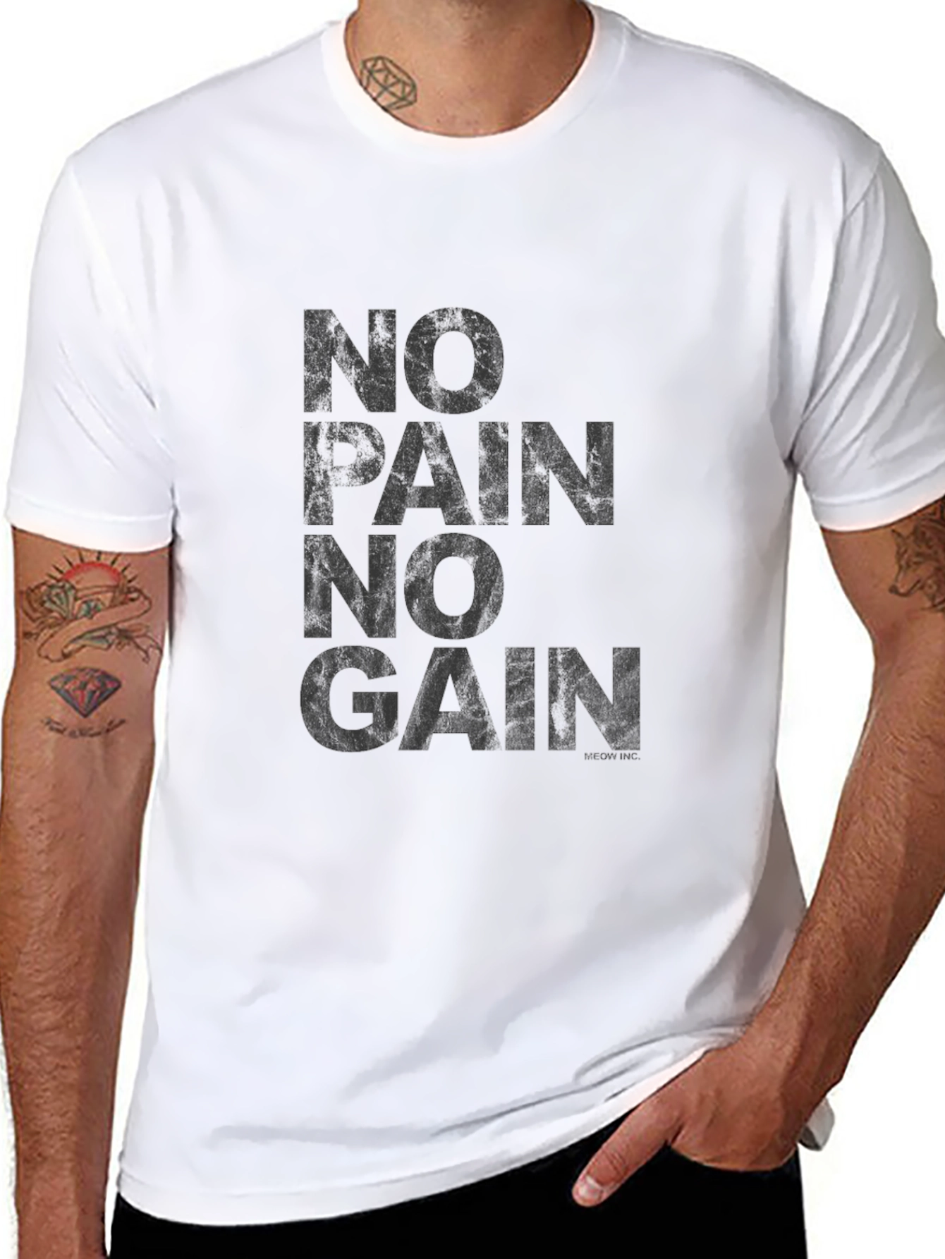 No Pain No Gain Black Graphic Tee