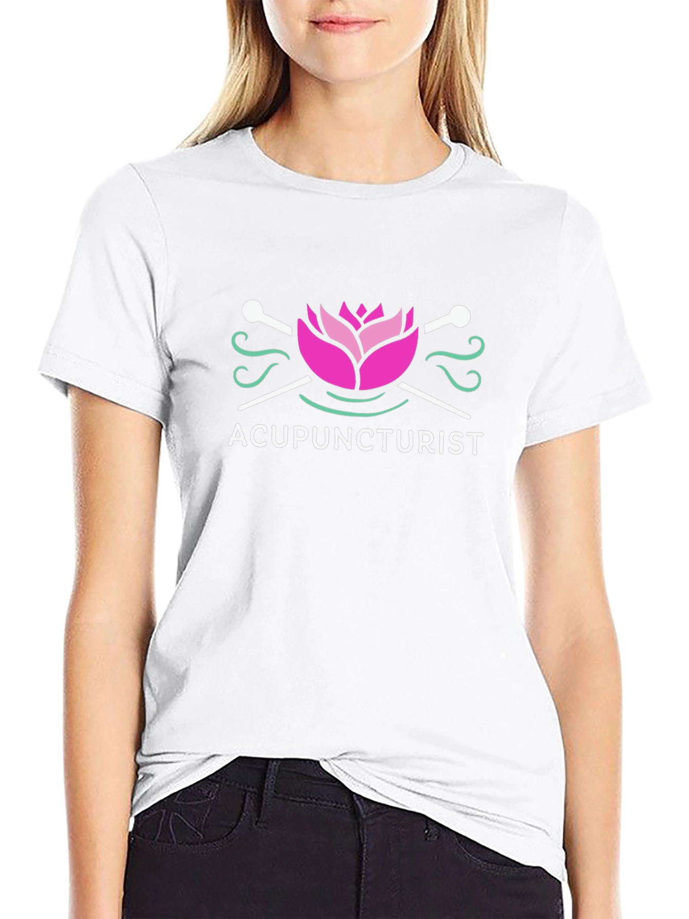 Acupuncturist Graphic T-Shirt - Black Cotton Blend