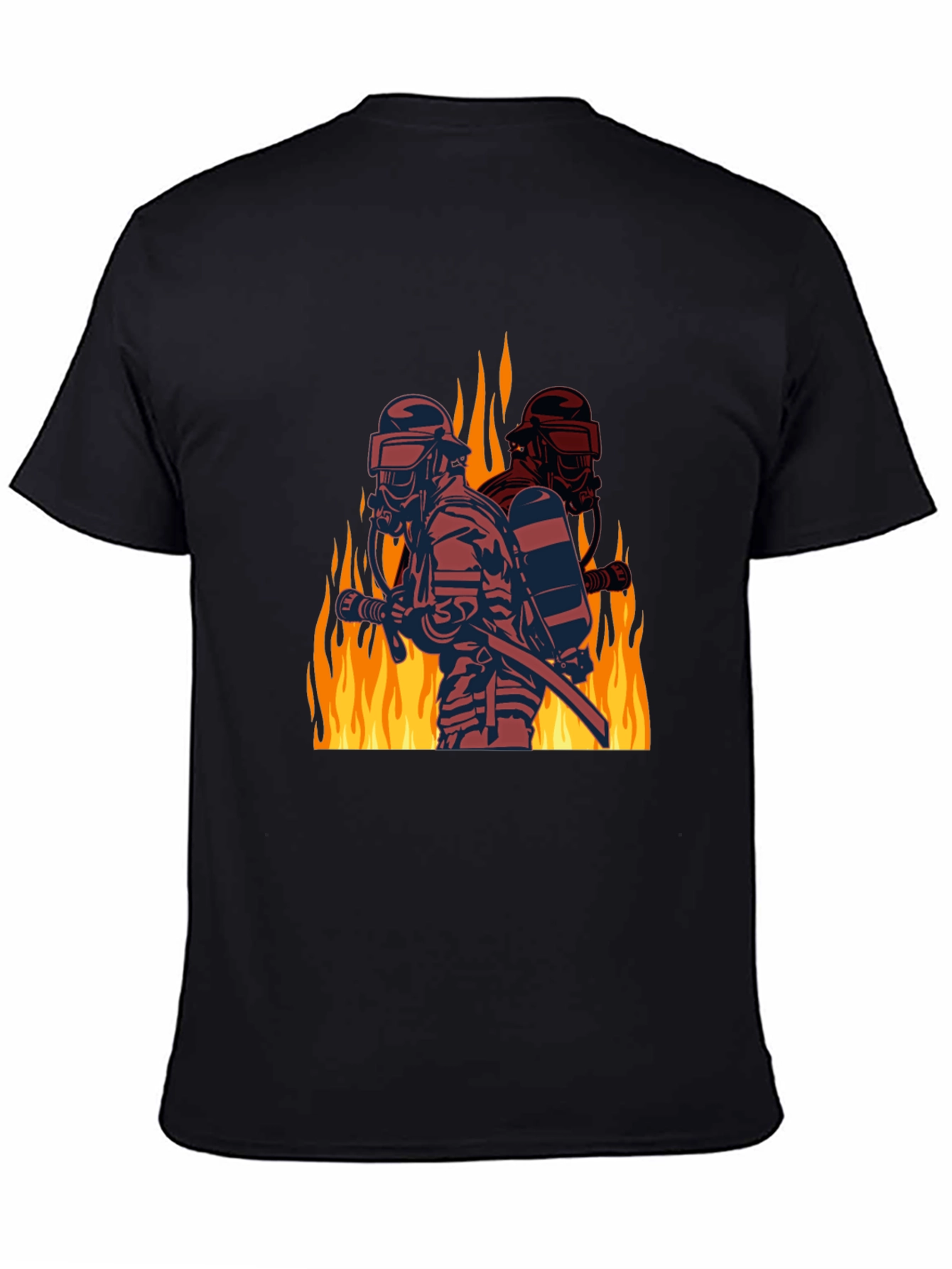 Firefighter Graphic Tee - Black Cotton Blend