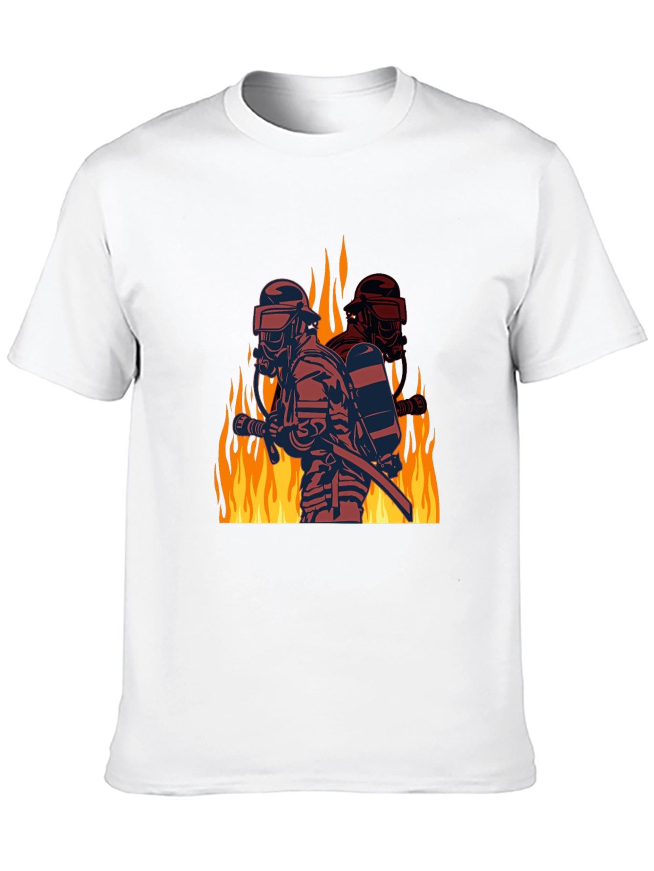 Firefighter Graphic Tee - Black Cotton Blend