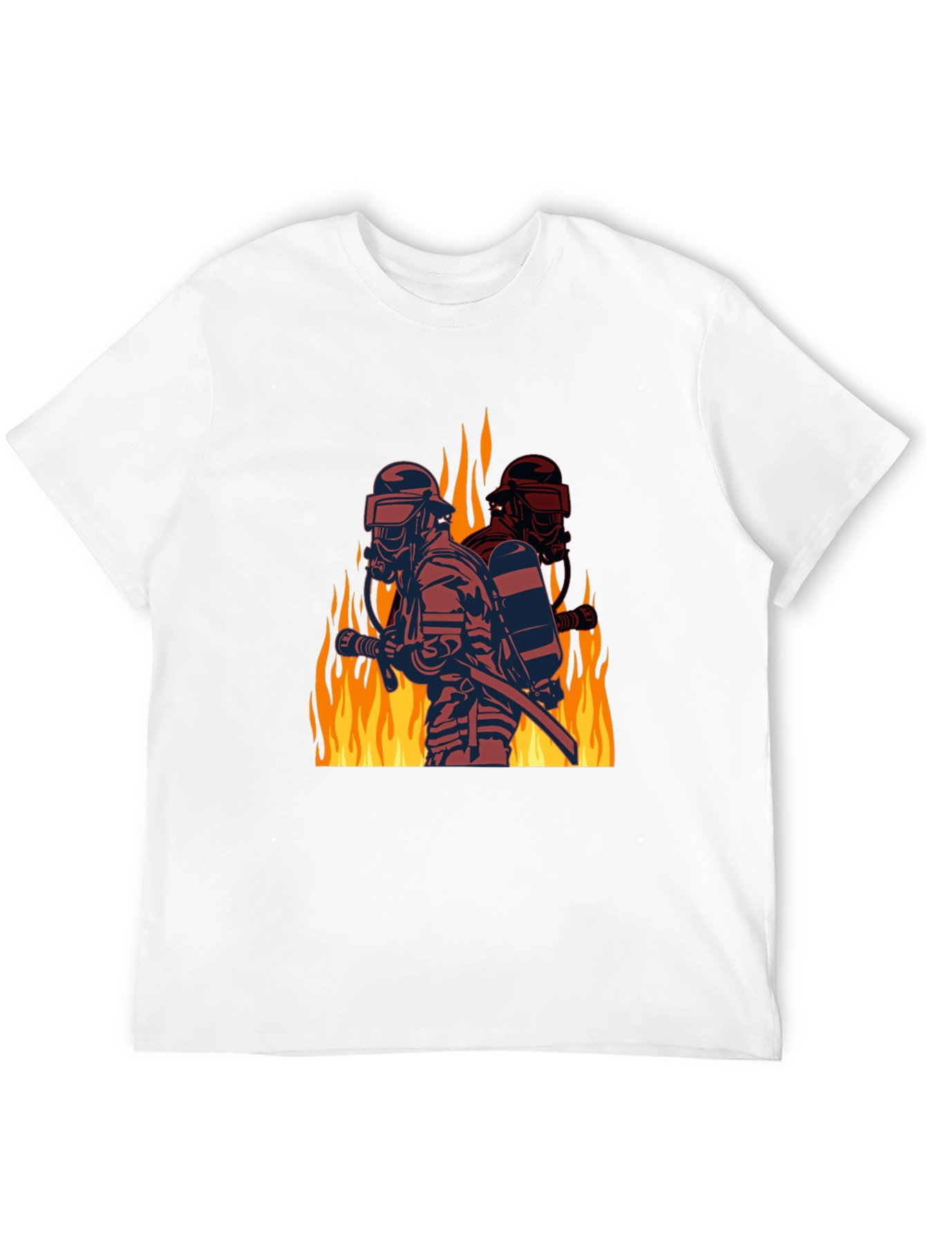 Firefighter Graphic Tee - Black Cotton Blend