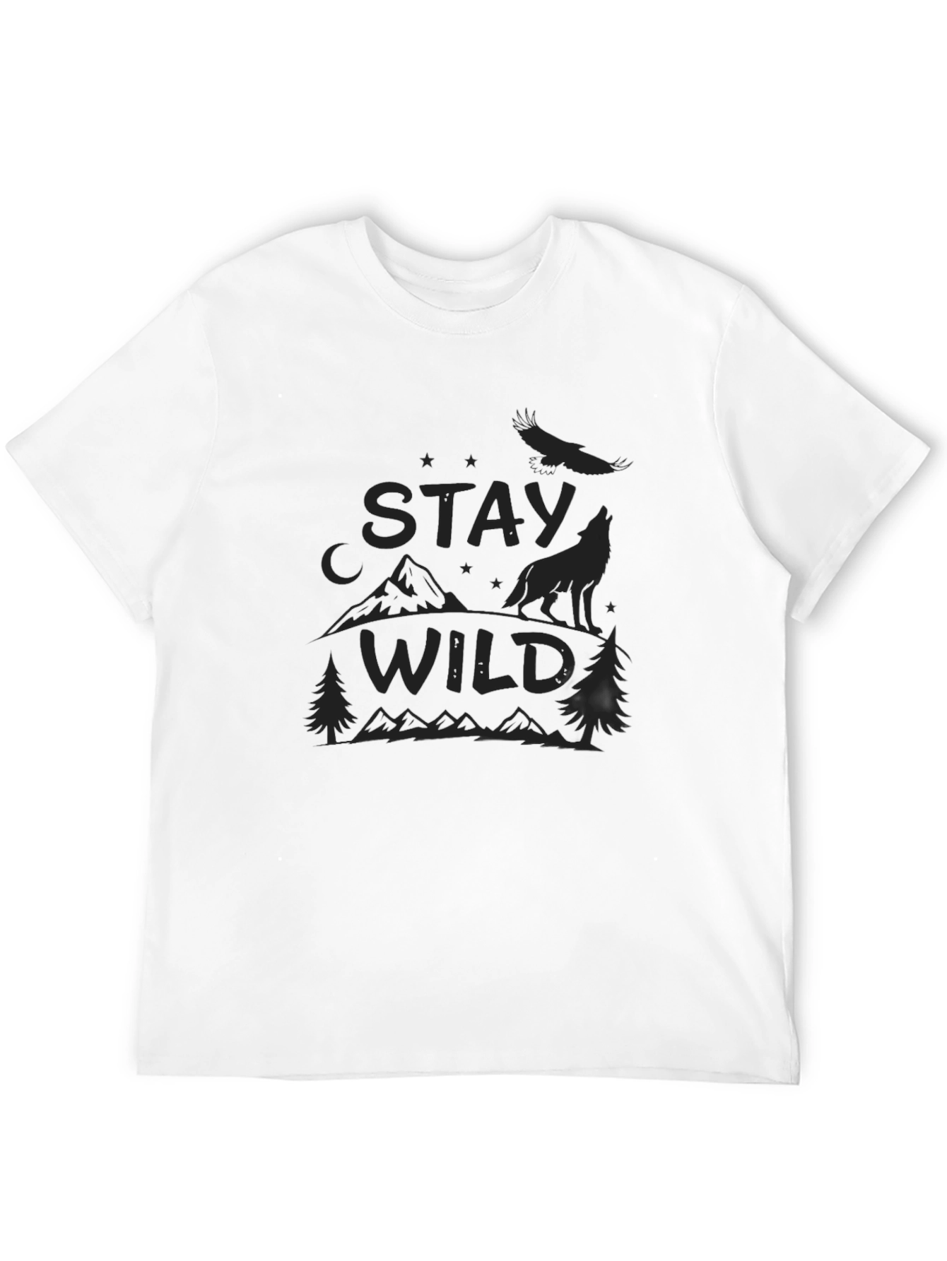 Stay Wild Graphic Tee - Black