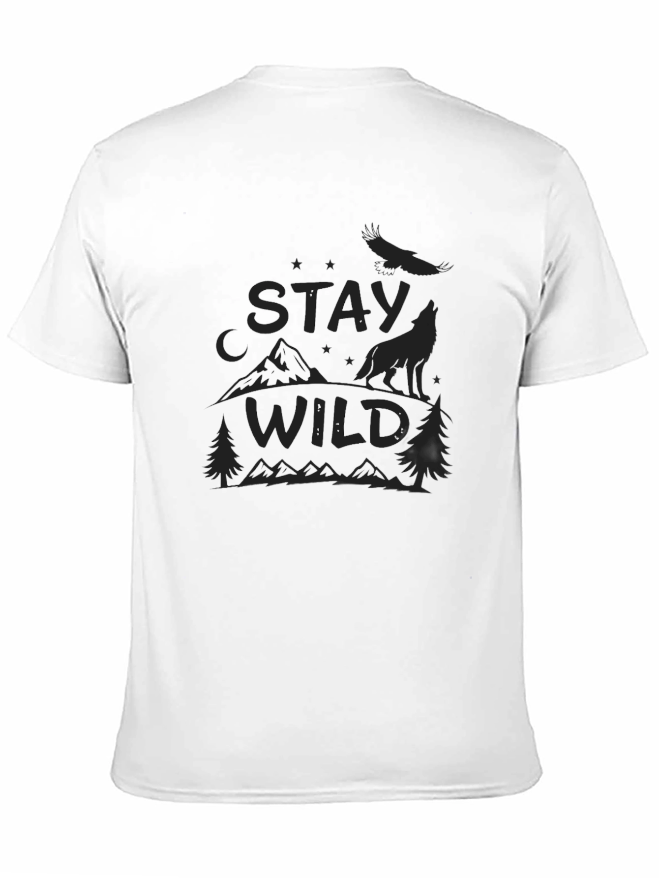 Stay Wild Graphic Tee - Black