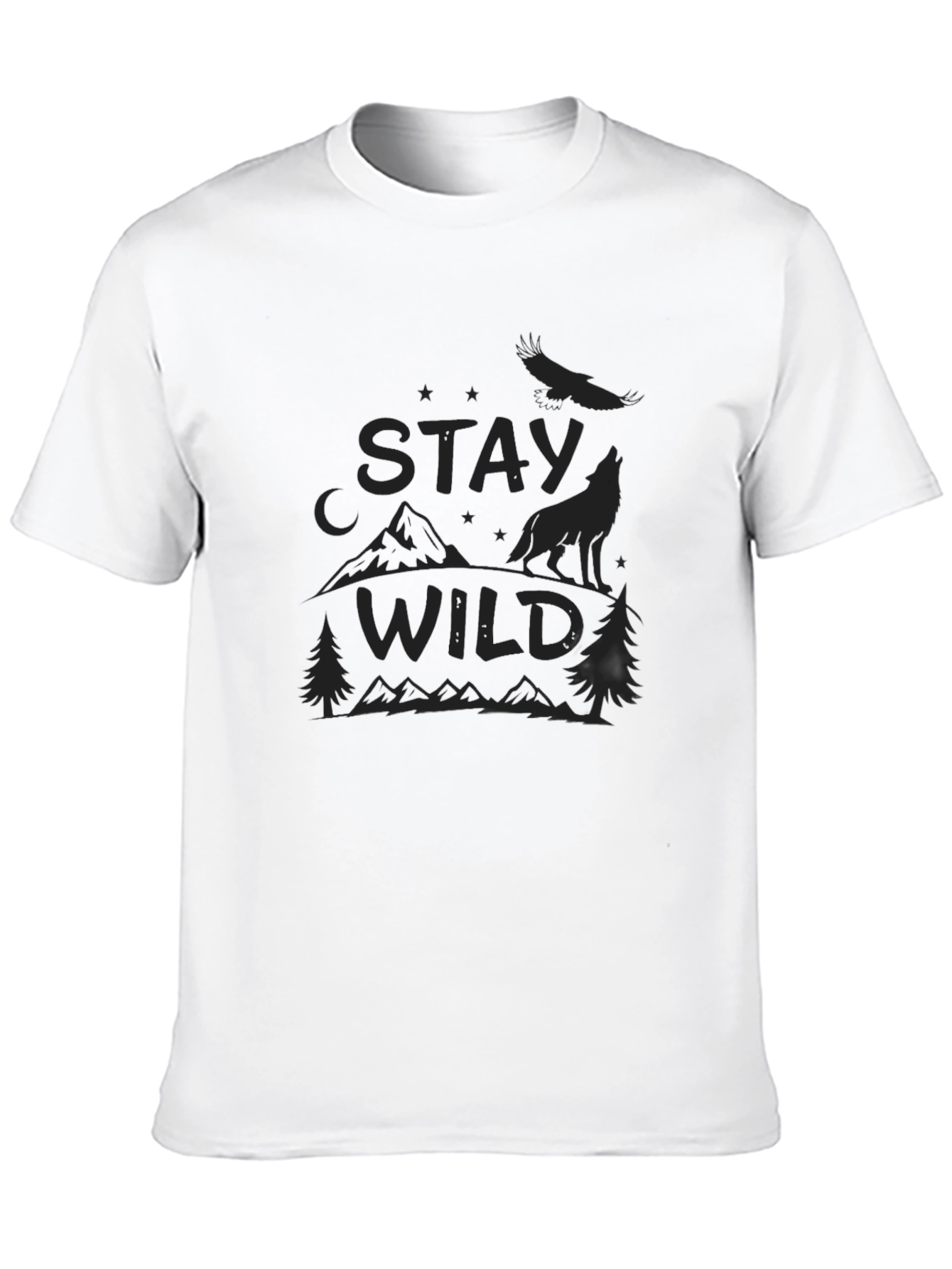 Stay Wild Graphic Tee - Black
