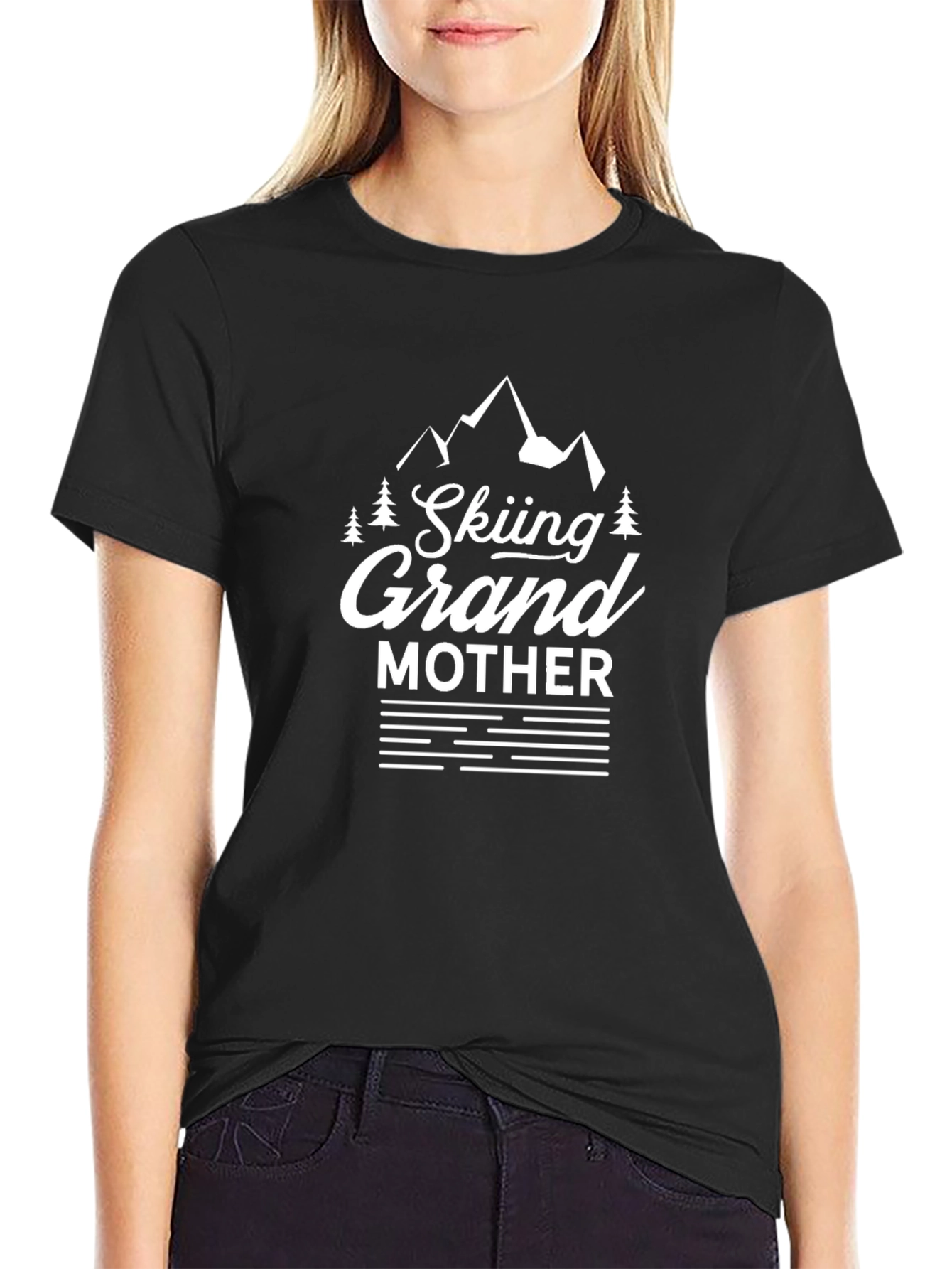 Skiing Grandmother T-Shirt - Mountain Winter Sports