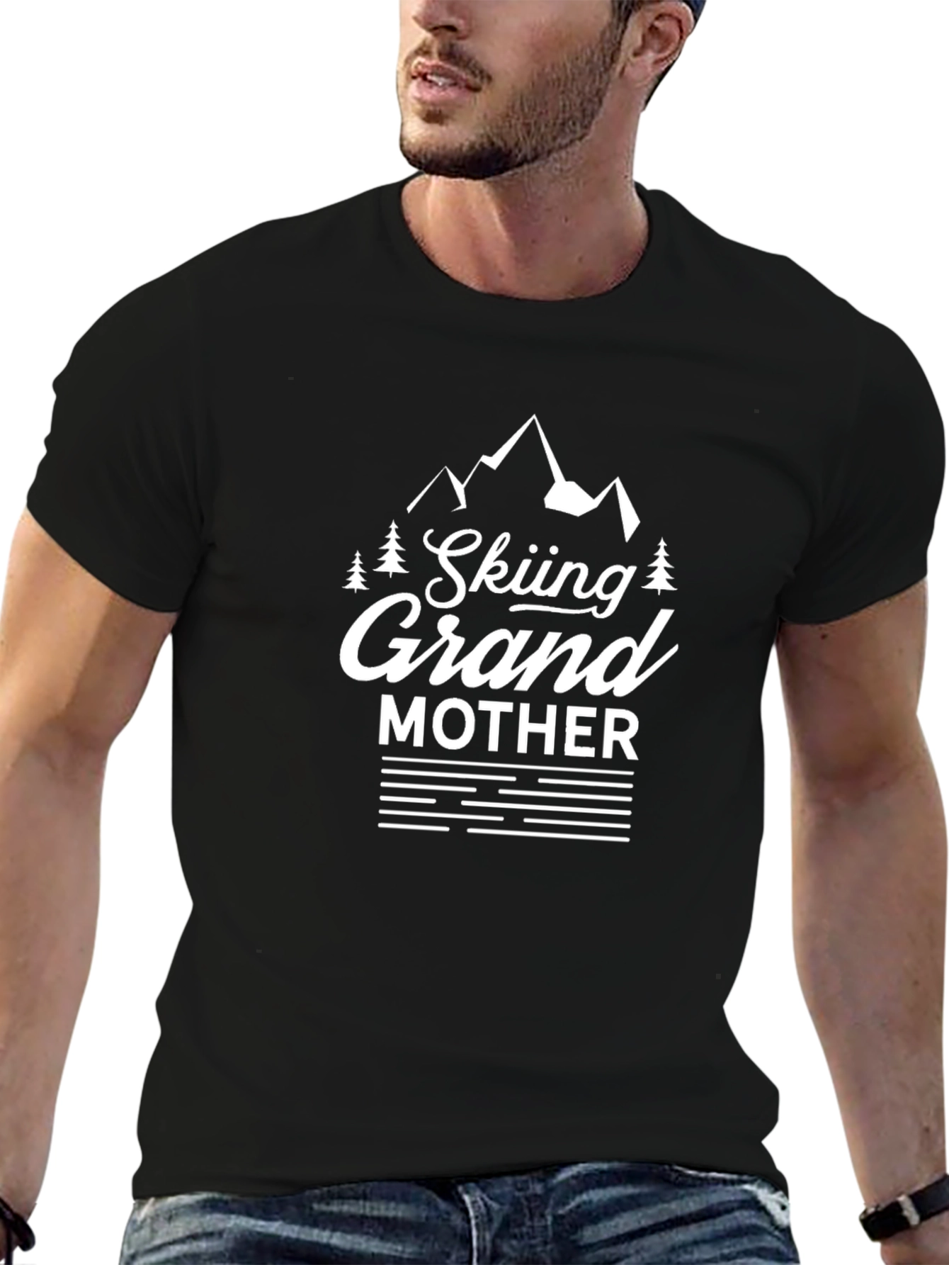 Skiing Grandmother T-Shirt - Mountain Winter Sports