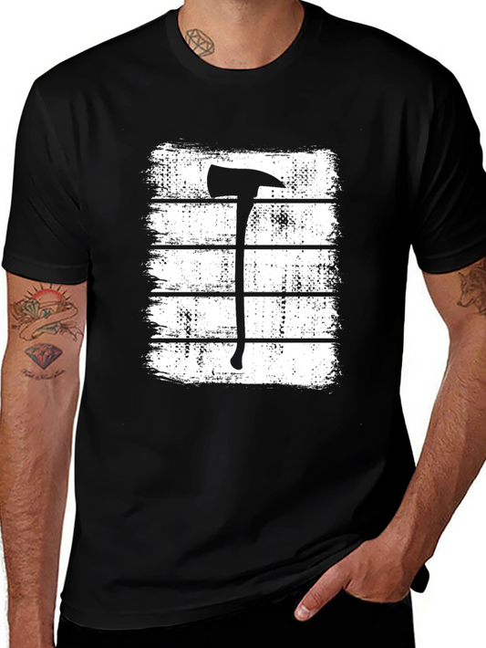 Firefighter Axe T-Shirt - Brushstroke Design