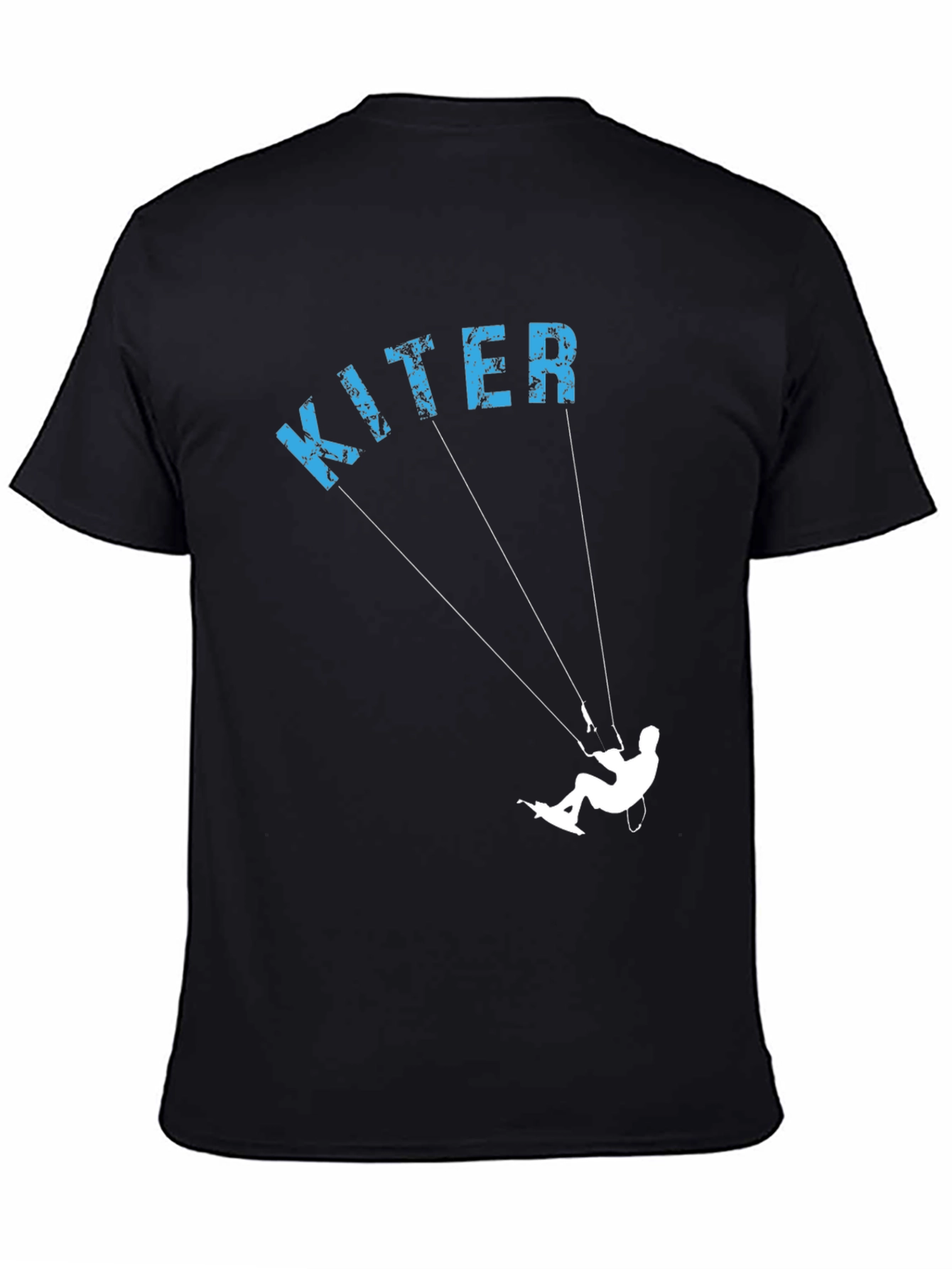 Kiter Graphic Tee - Black Cotton T-Shirt