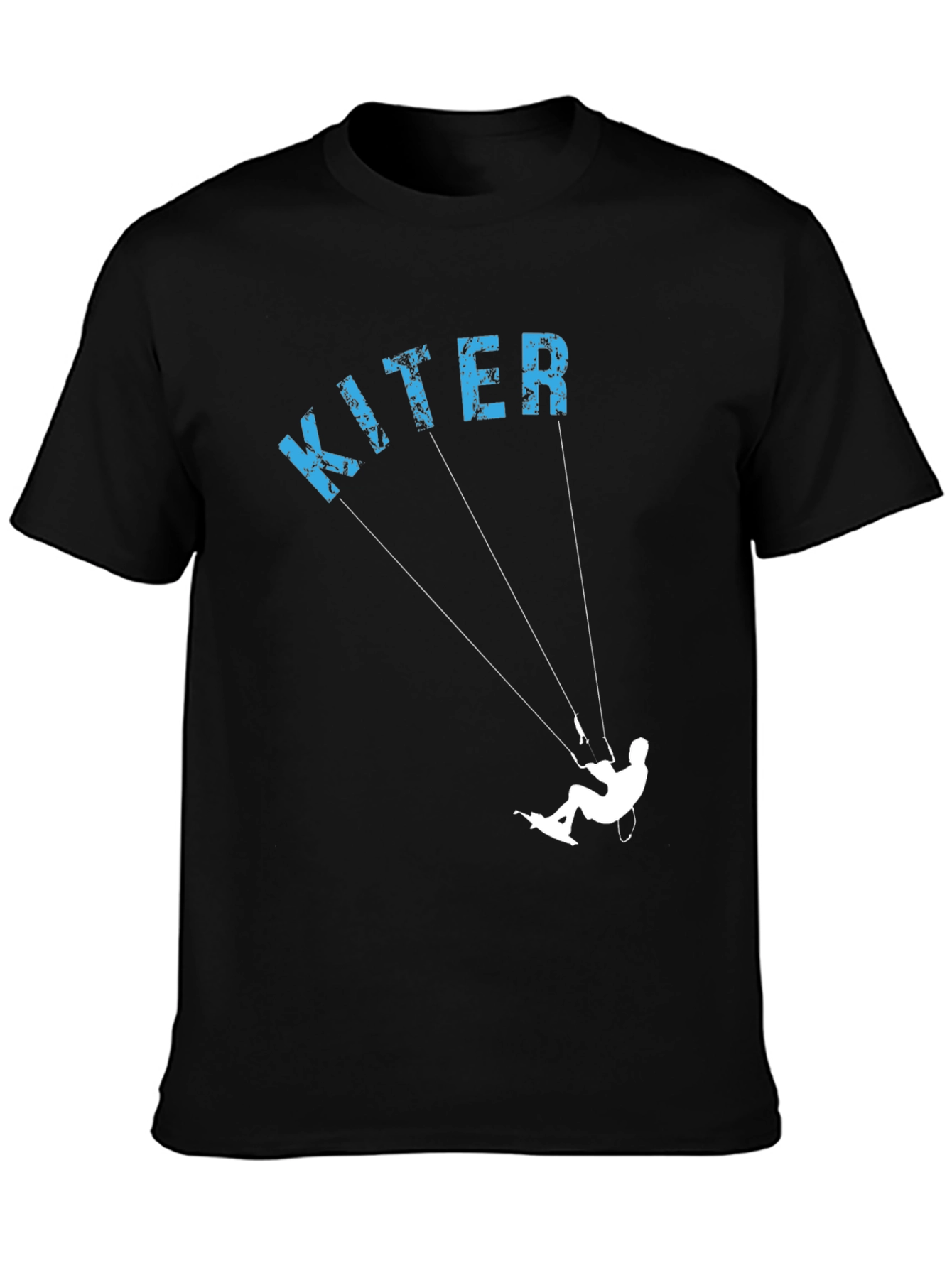 Kiter Graphic Tee - Black Cotton T-Shirt