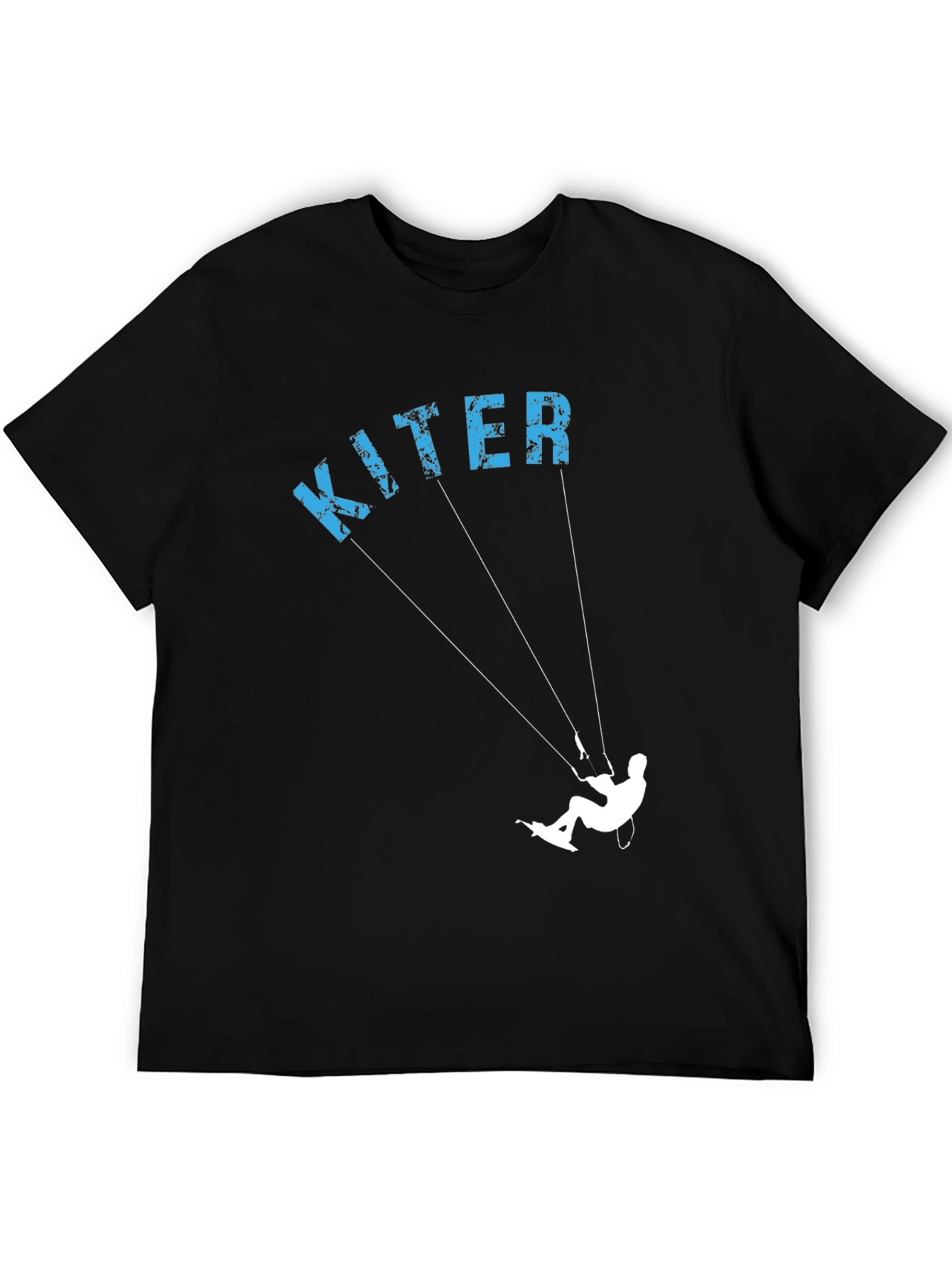 Kiter Graphic Tee - Black Cotton T-Shirt