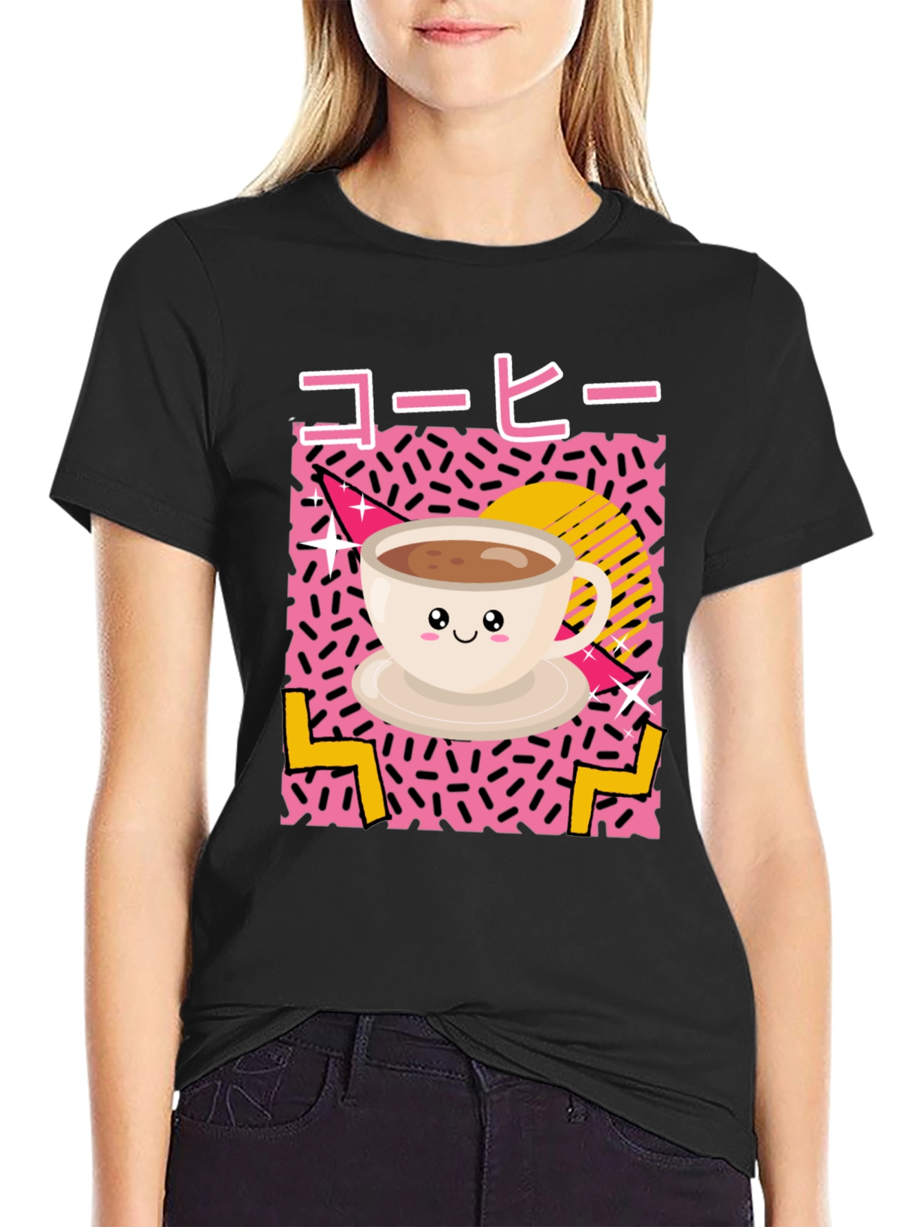 Kawaii Coffee T-Shirt - 80s Retro Aesthetic
