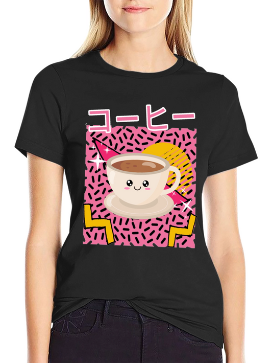 Kawaii Coffee T-Shirt - 80s Retro Aesthetic