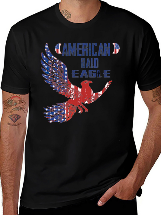 American Bald Eagle Patriotic Graphic T-Shirt