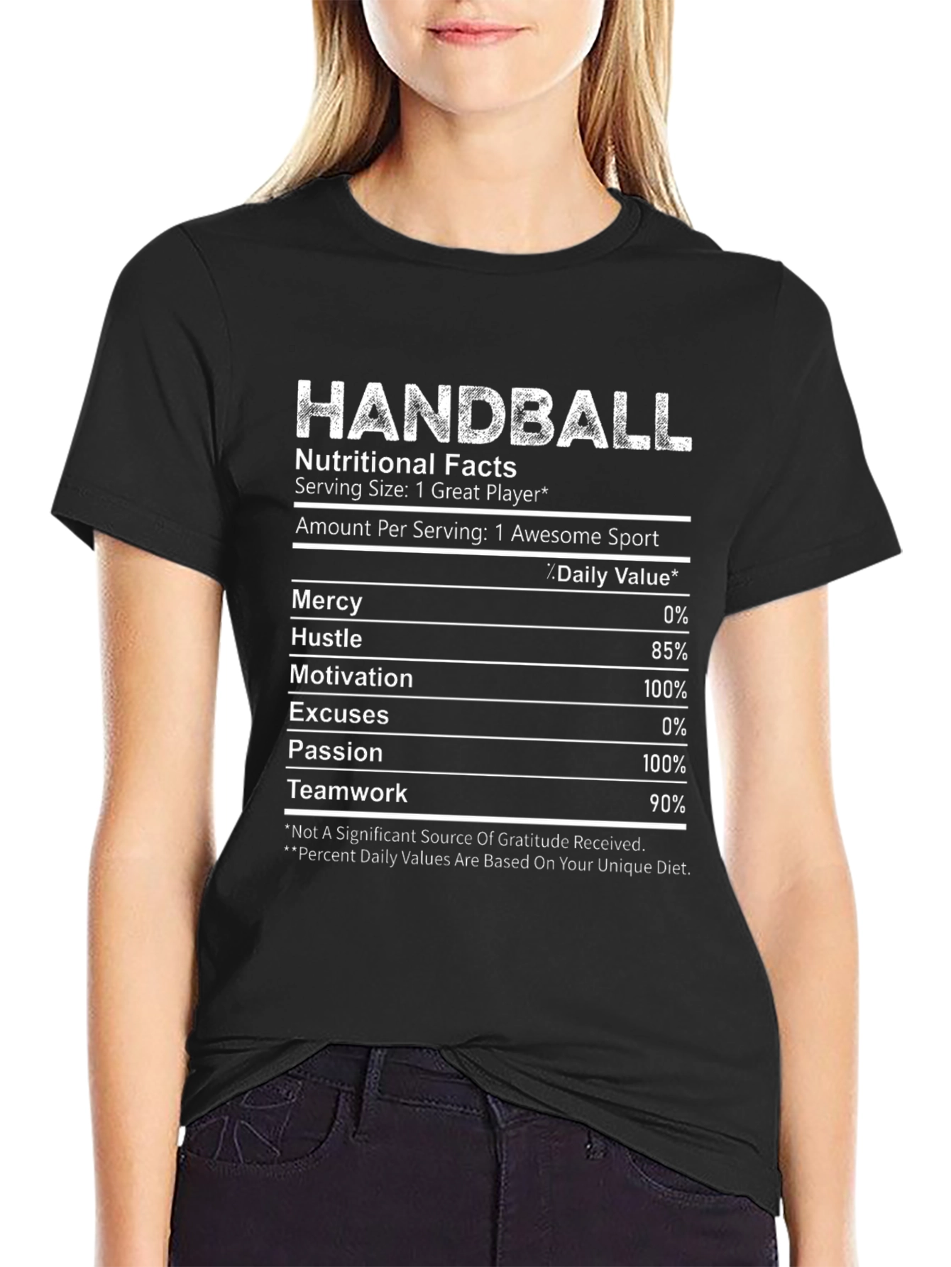 Handball Nutritional Facts T-Shirt: Great Player Edition