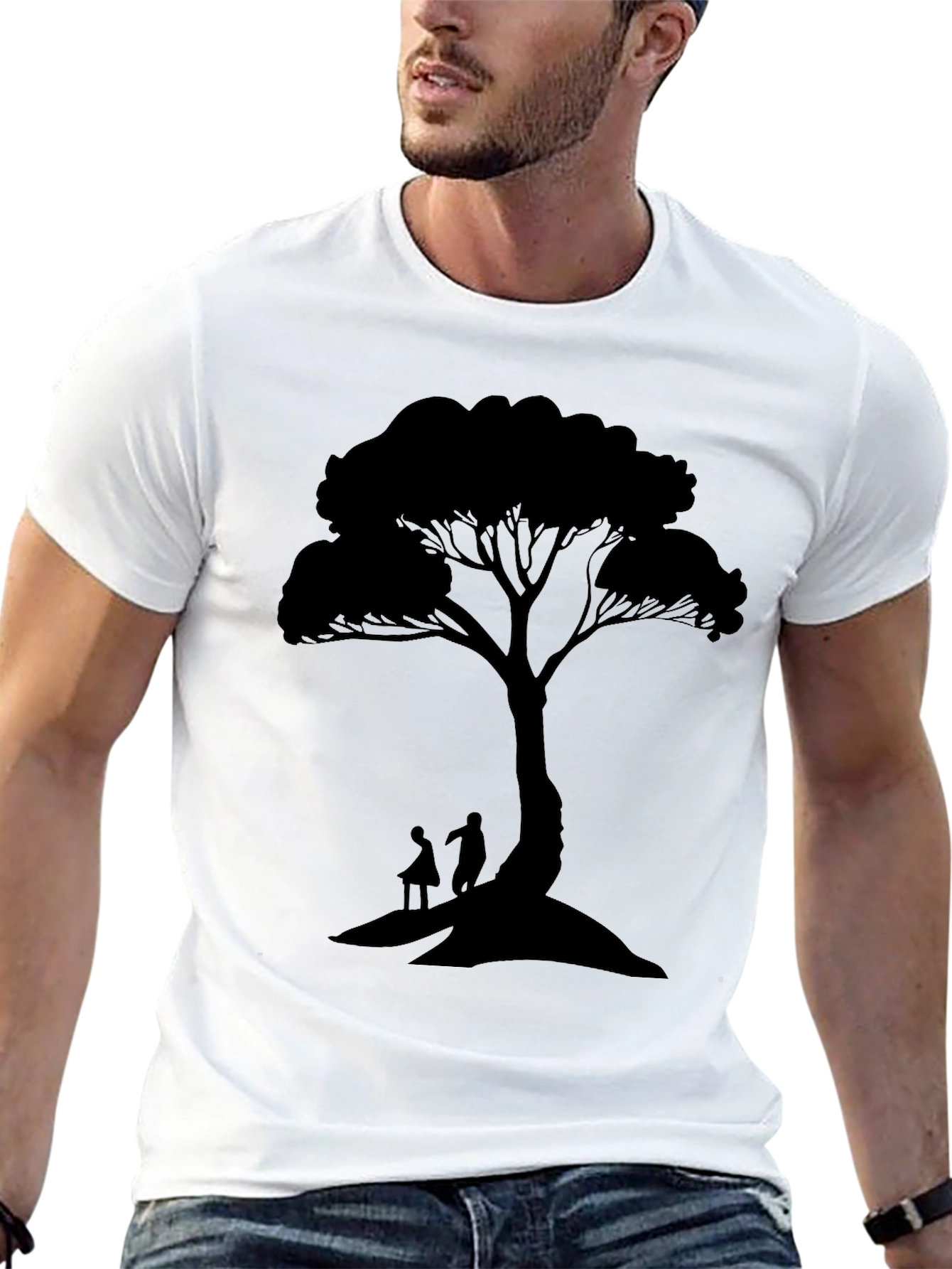 Silhouette Tree Graphic Tee - Nature Inspired Design