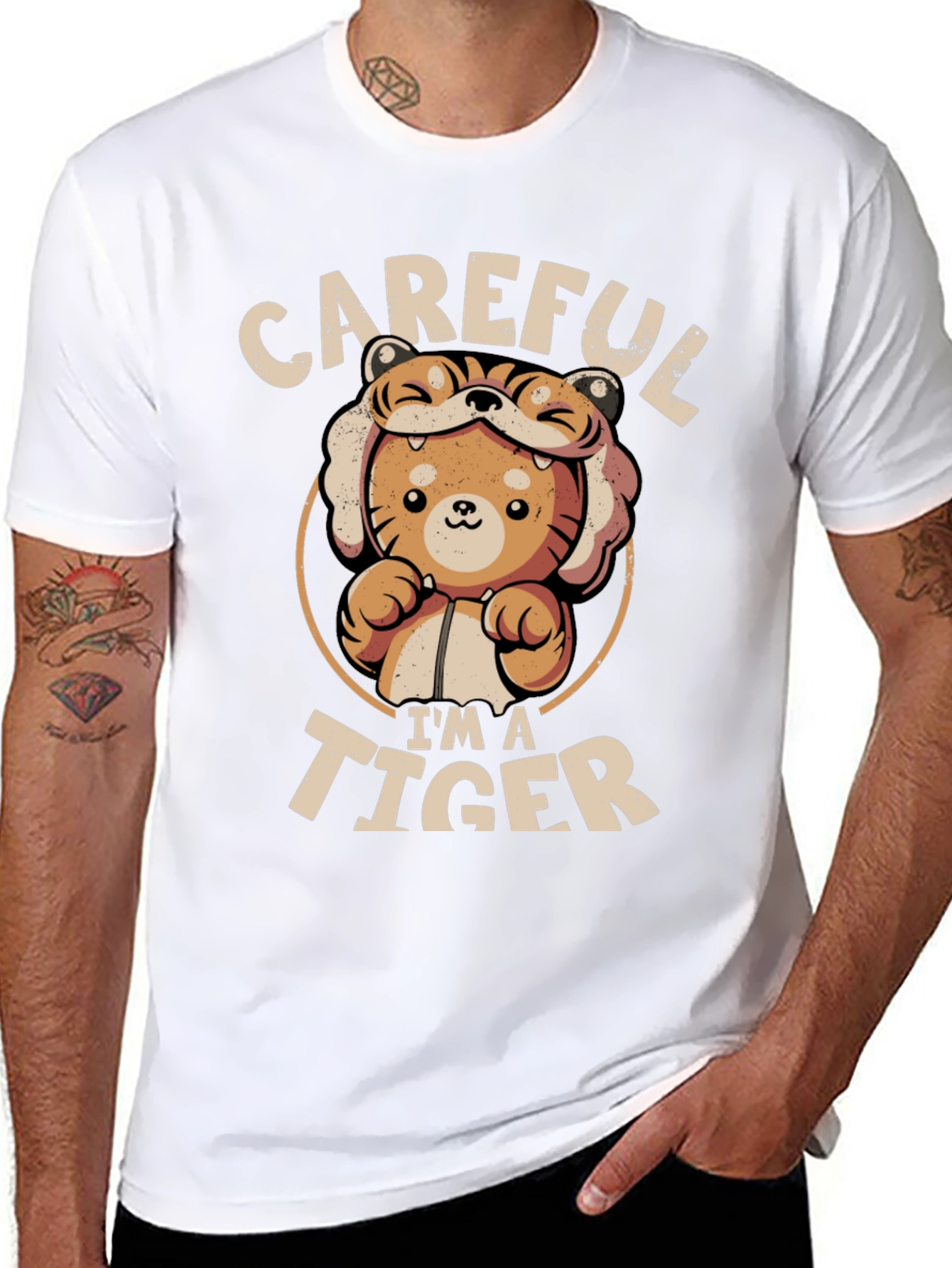 Cute Tiger Costume T-Shirt - Careful Im A Tiger