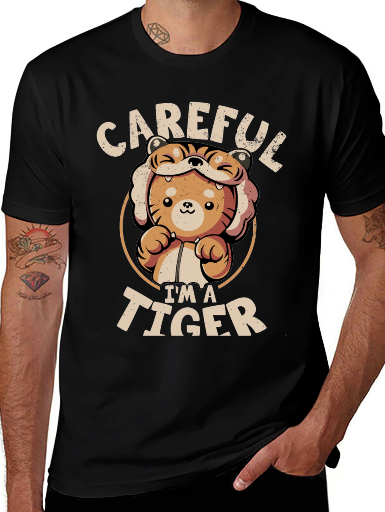 Cute Tiger Costume T-Shirt - Careful Im A Tiger