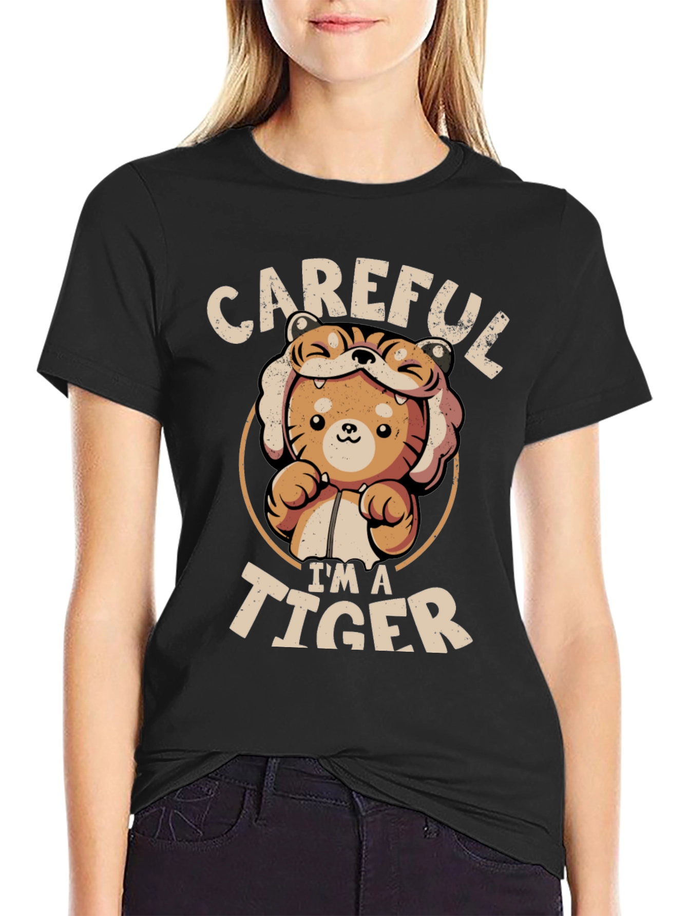 Cute Tiger Costume T-Shirt - Careful Im A Tiger