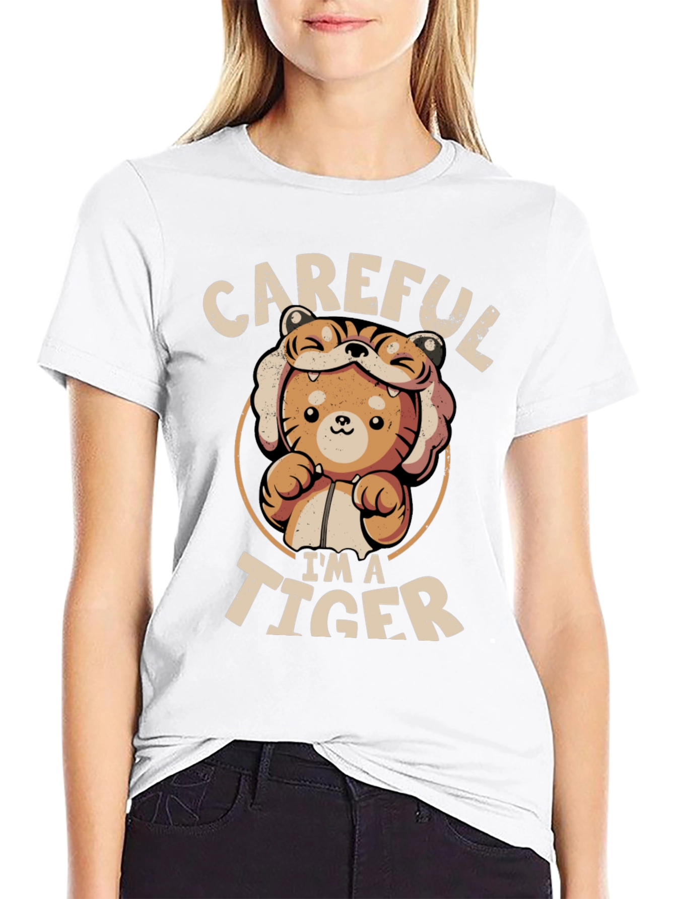 Cute Tiger Costume T-Shirt - Careful Im A Tiger