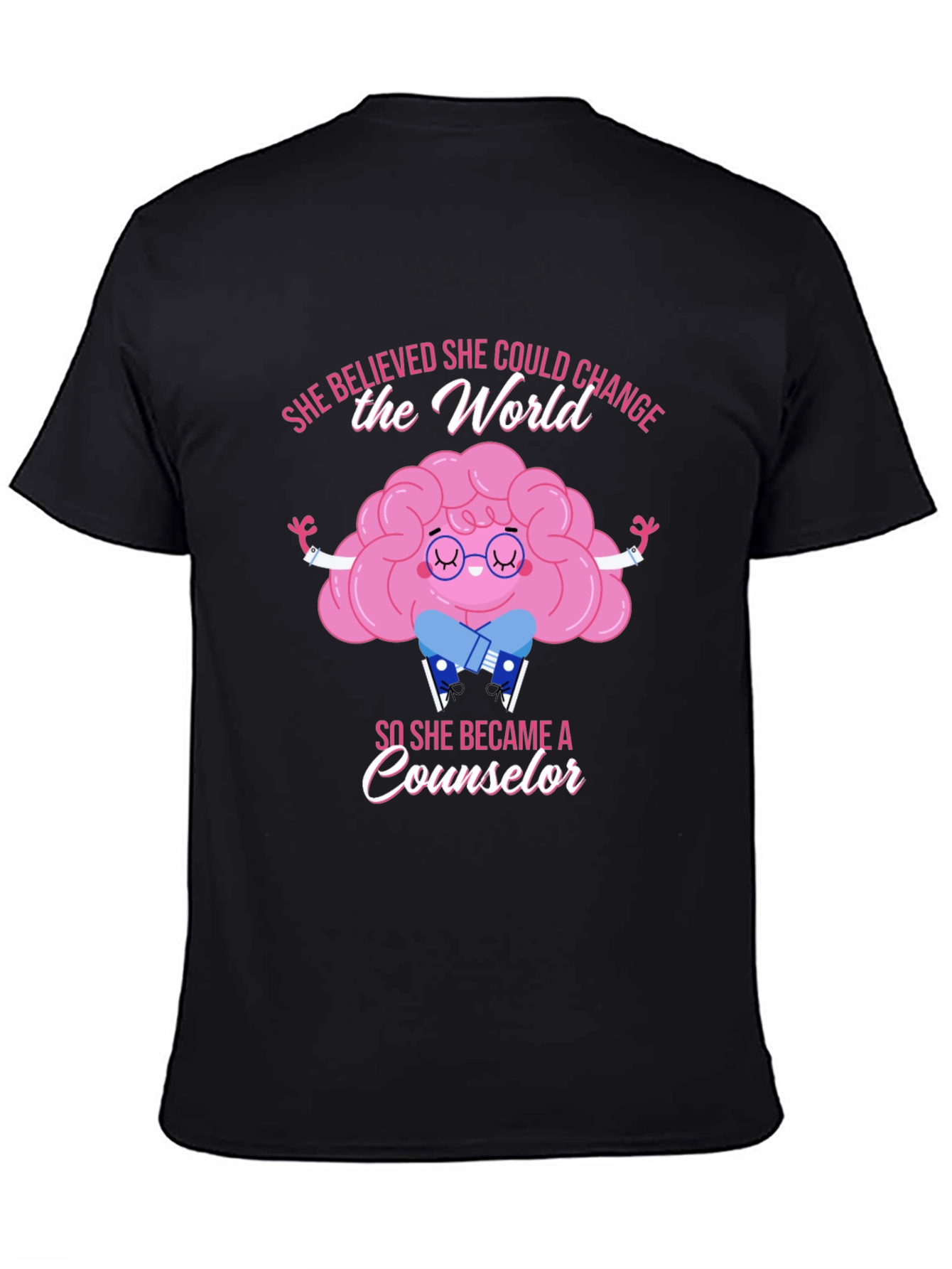 Counselor Brain Graphic T-Shirt - She Believed...