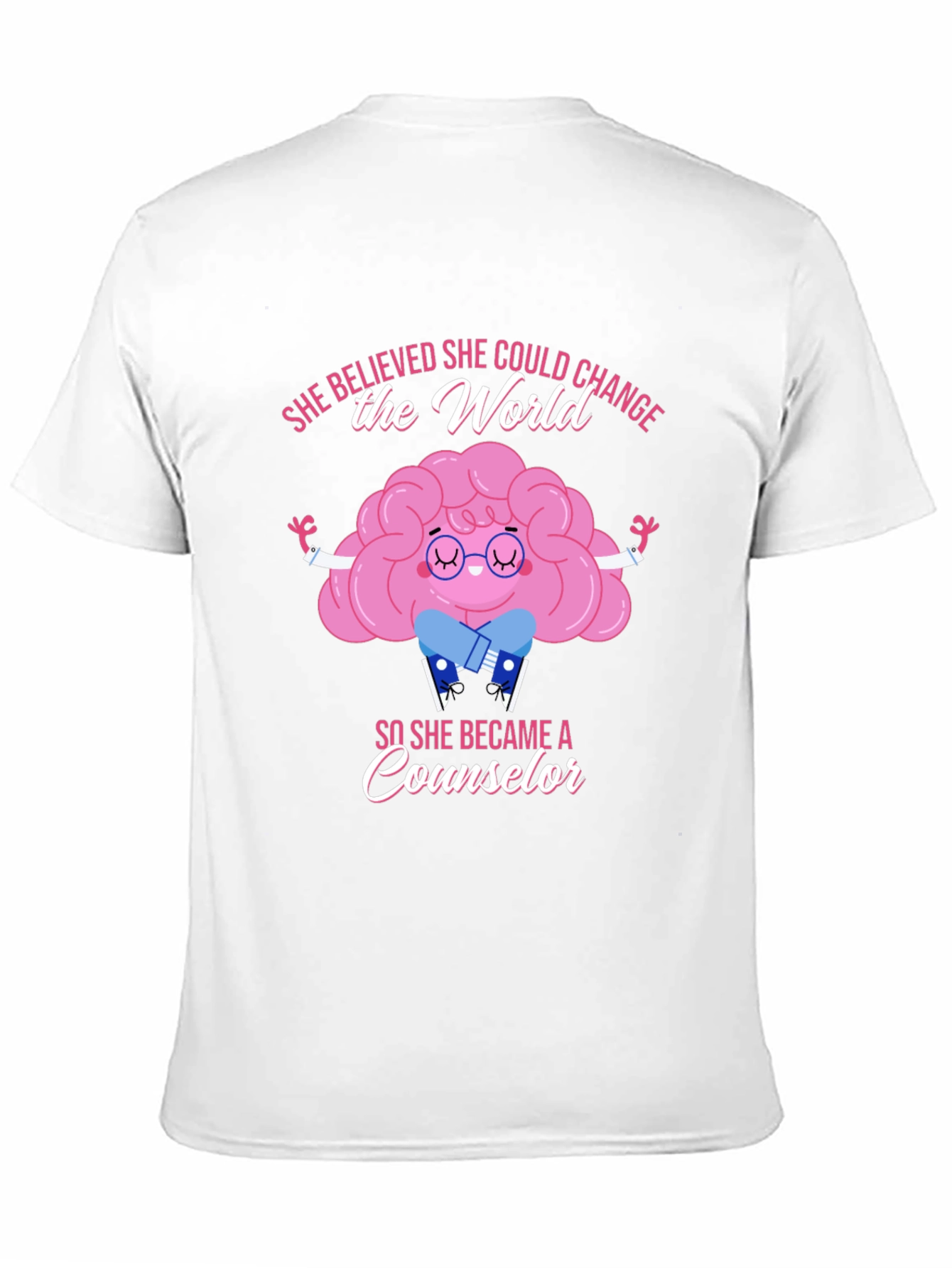 Counselor Brain Graphic T-Shirt - She Believed...