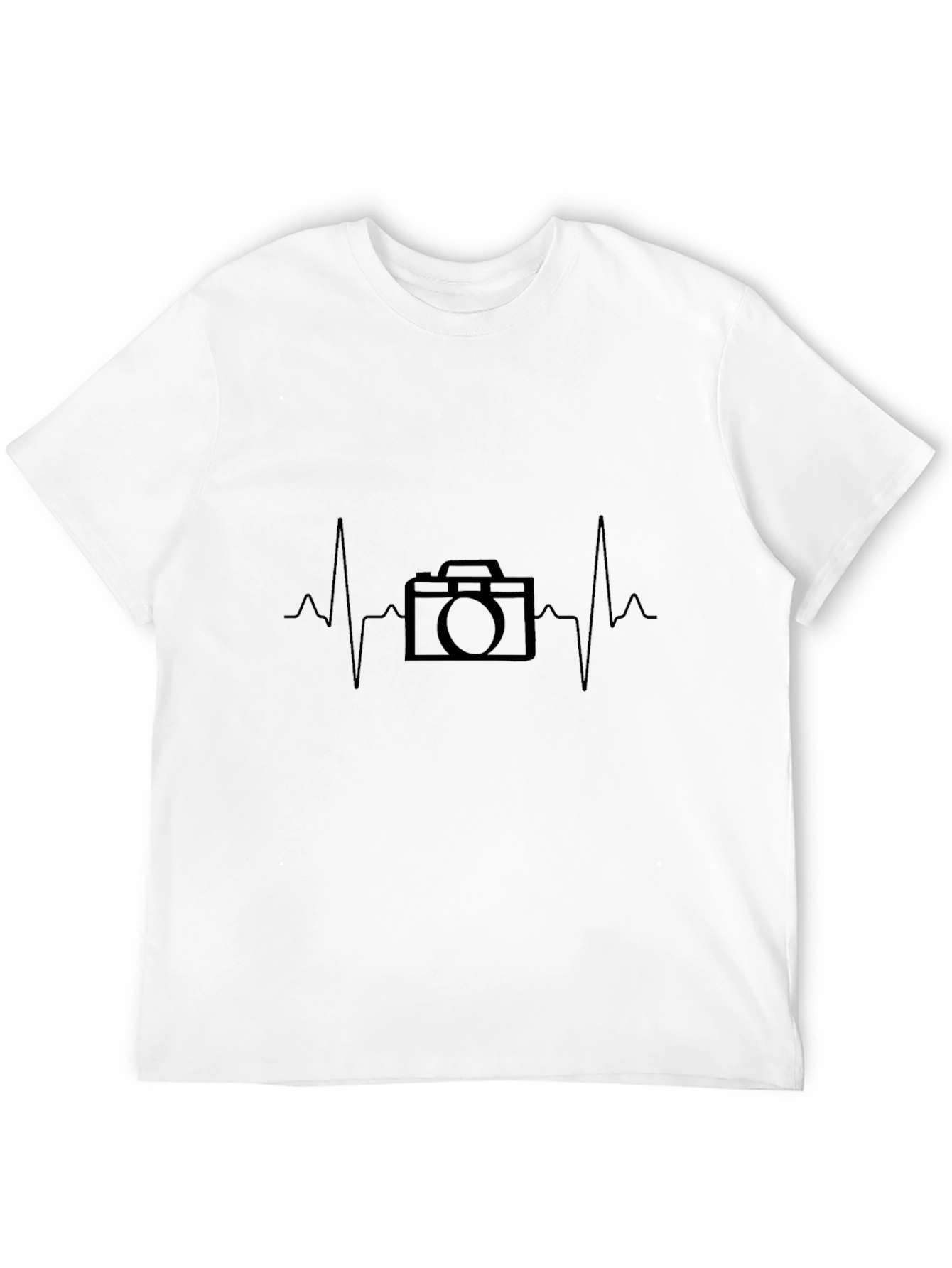 Photographer Heartbeat T-Shirt - Black