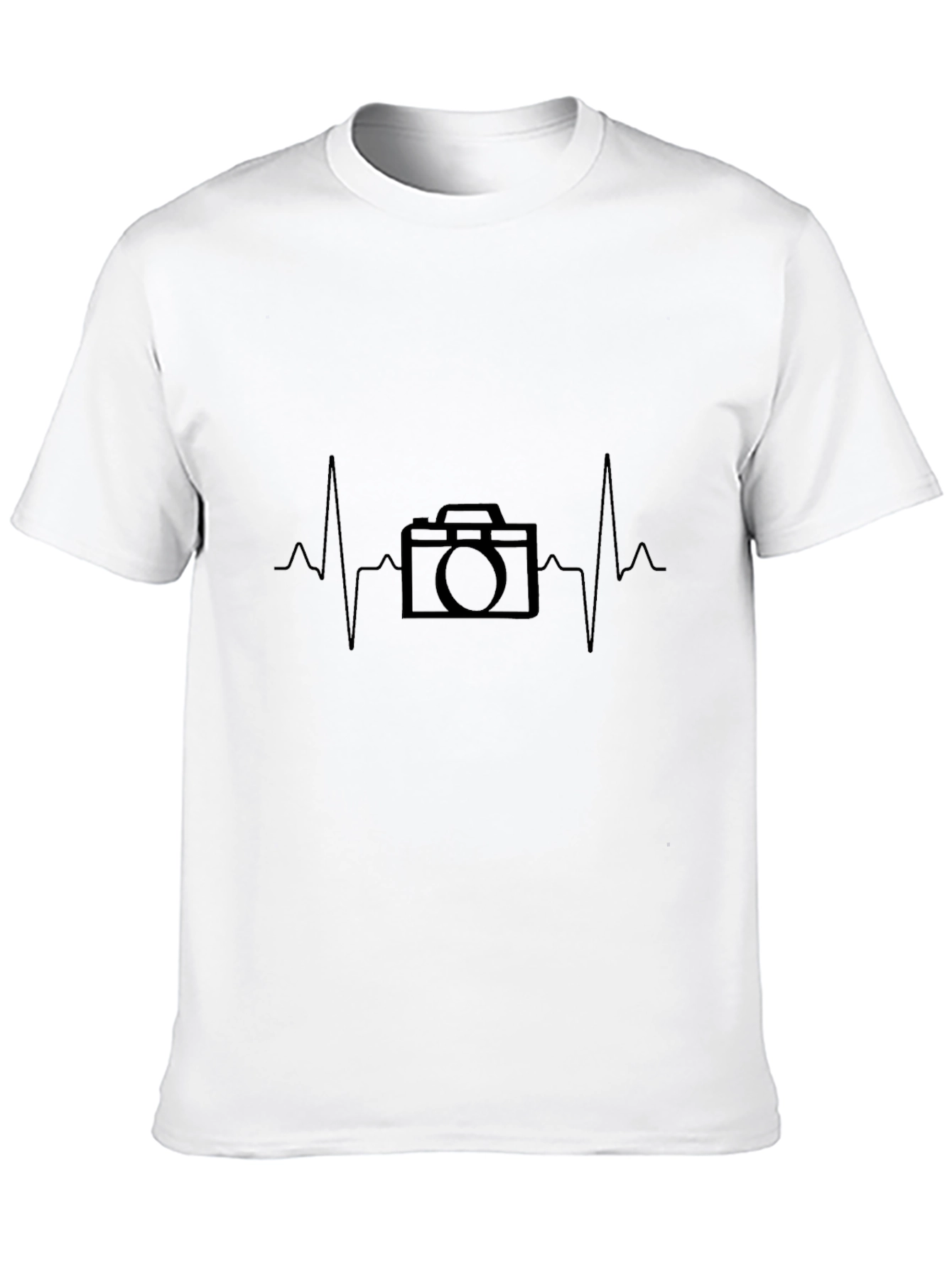 Photographer Heartbeat T-Shirt - Black