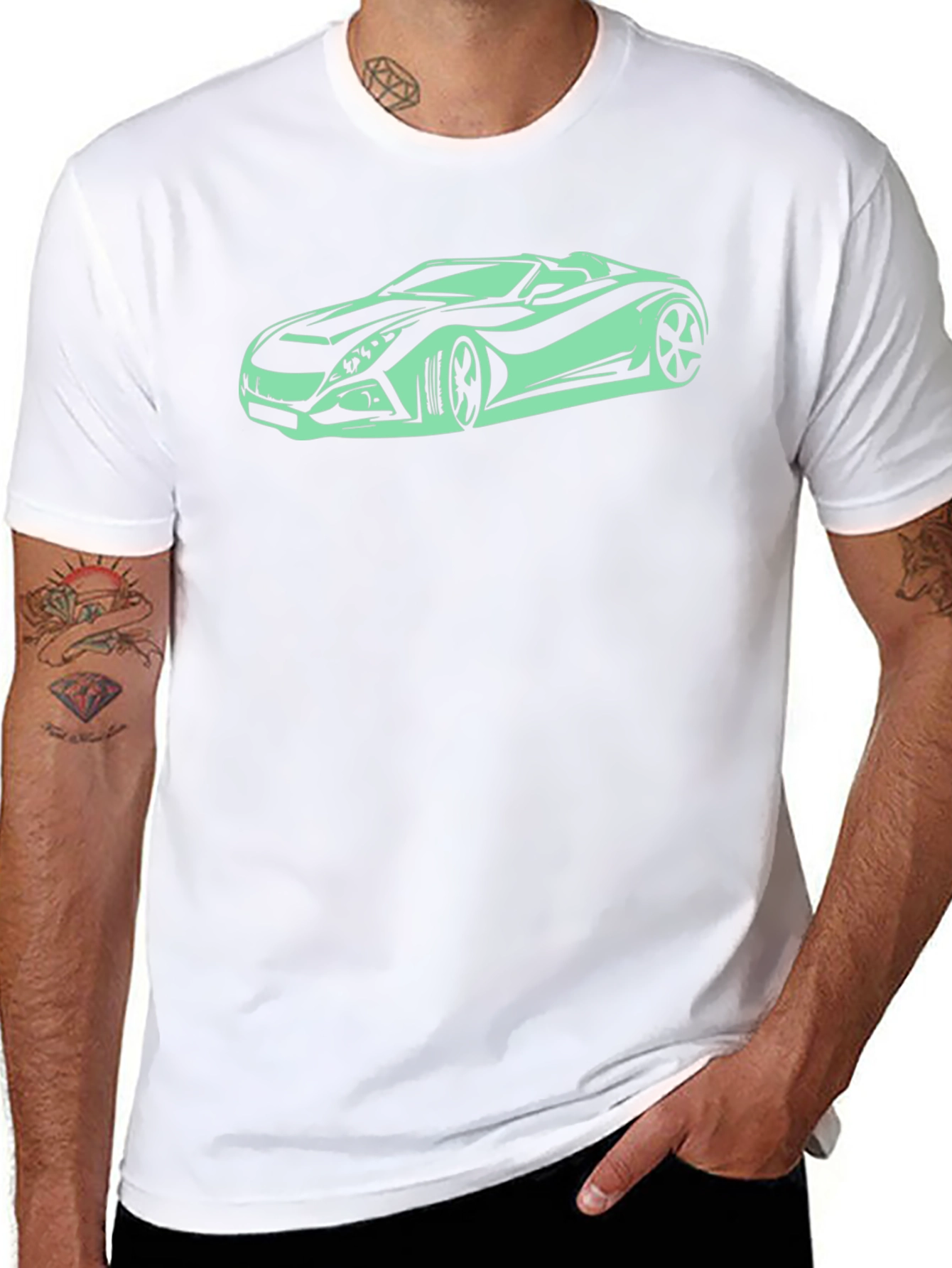 Sleek Black Car Graphic T-Shirt