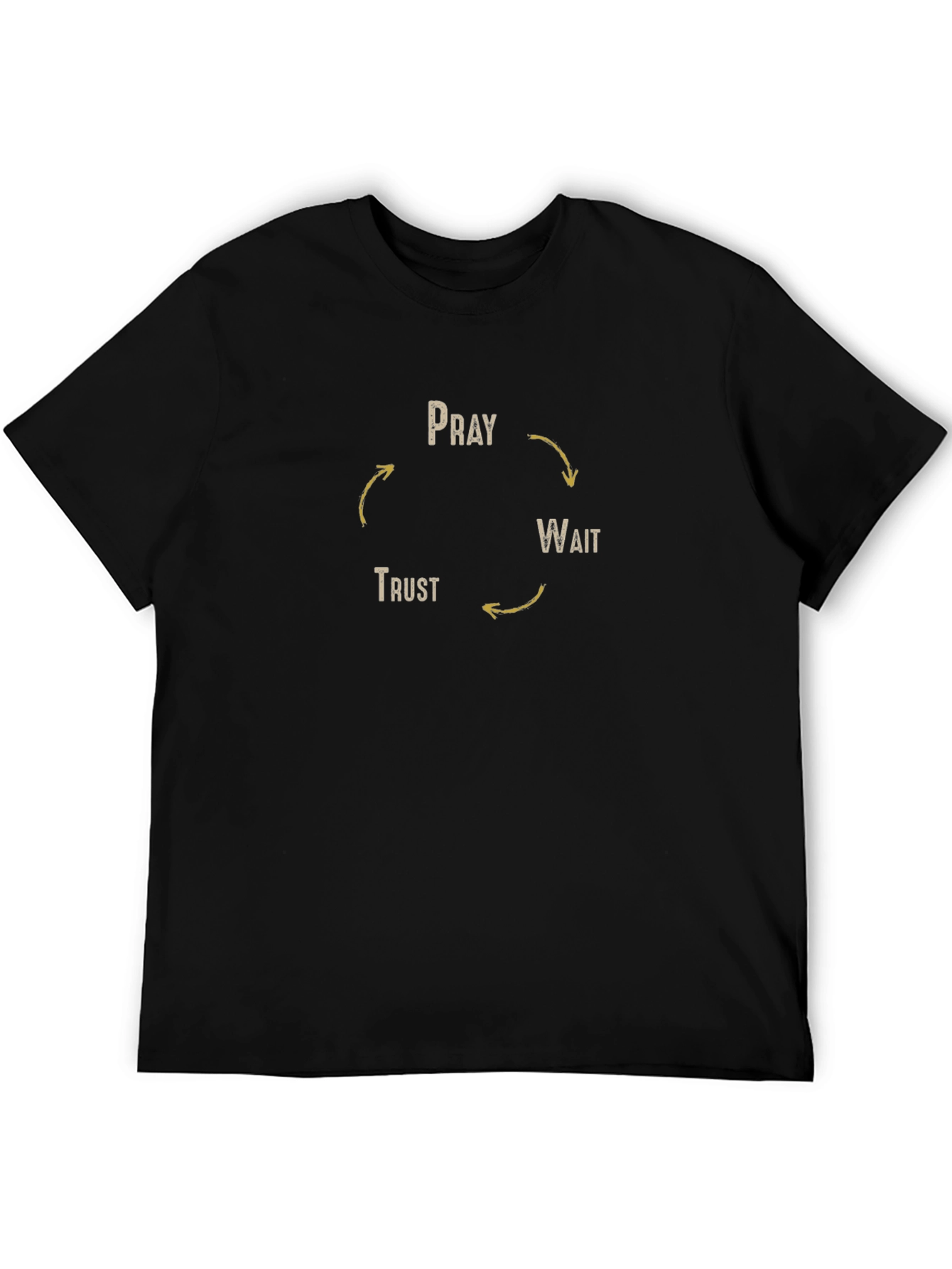 Pray Wait Trust Cycle Black T-Shirt