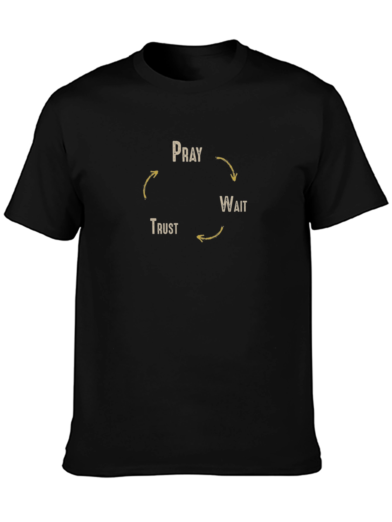 Pray Wait Trust Cycle Black T-Shirt
