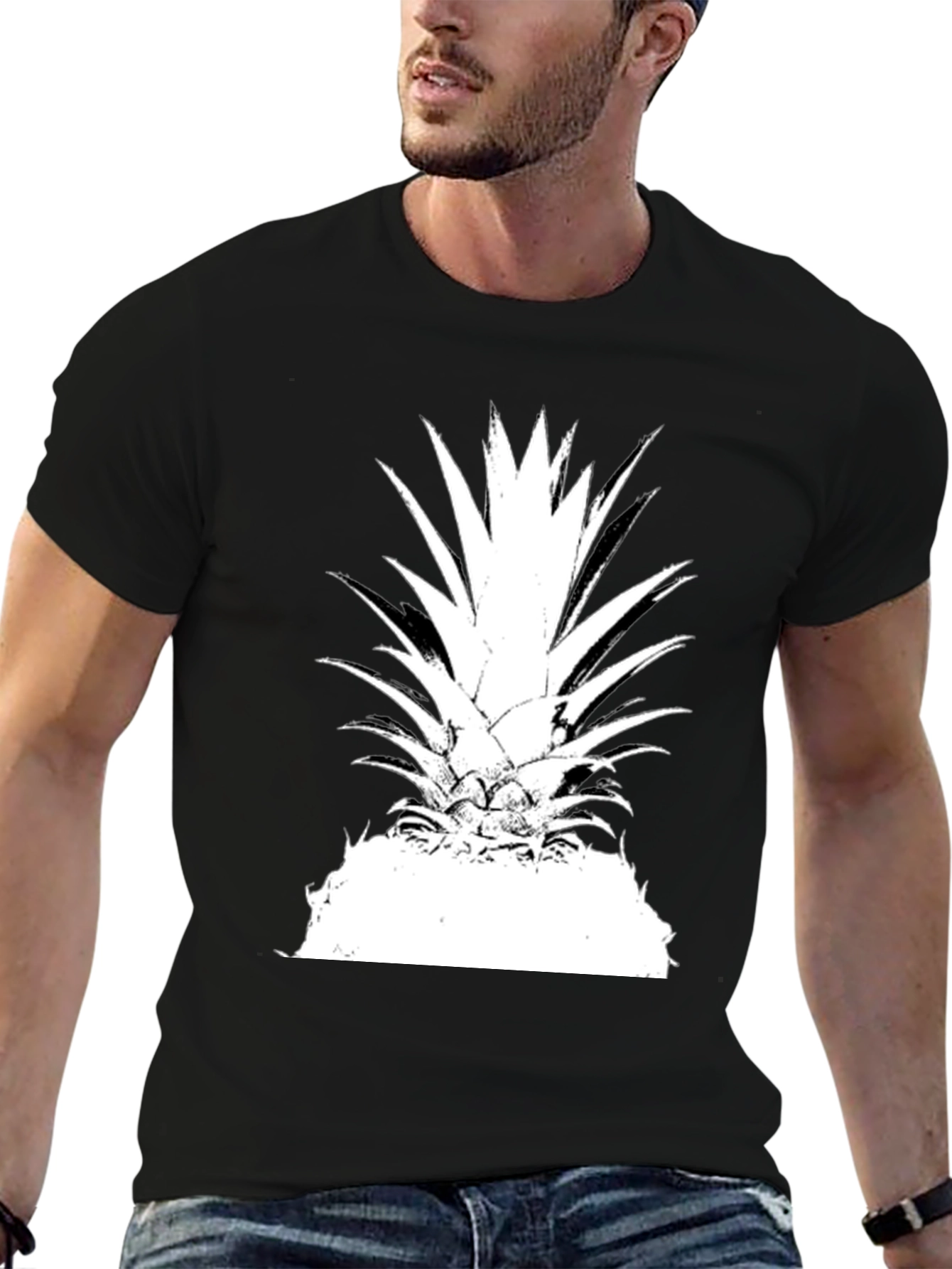 Pineapple Graphic Tee - Black