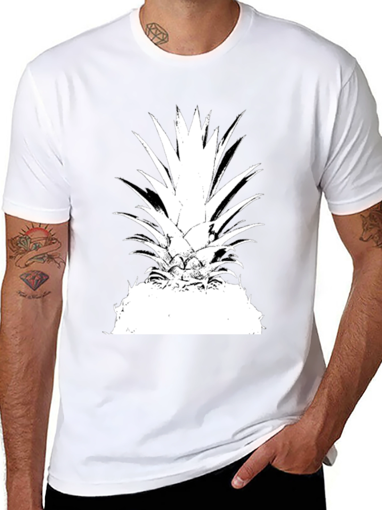 Pineapple Graphic Tee - Black