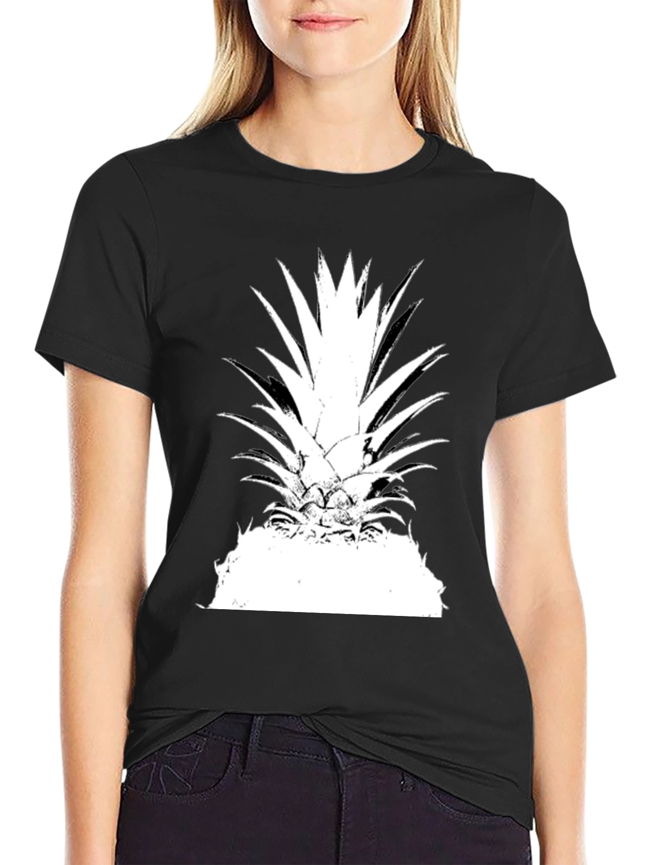 Pineapple Graphic Tee - Black