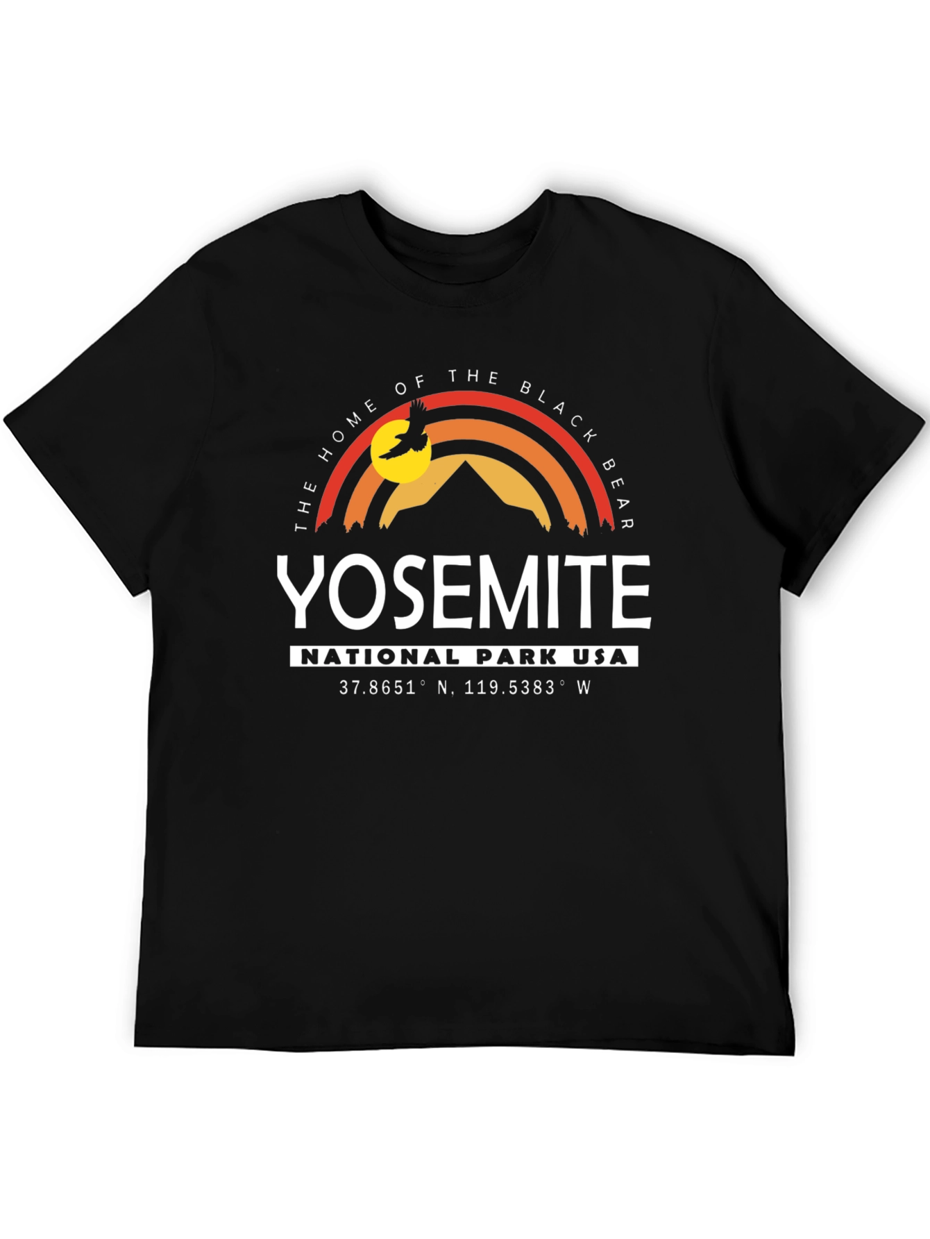 Yosemite National Park Black T-Shirt