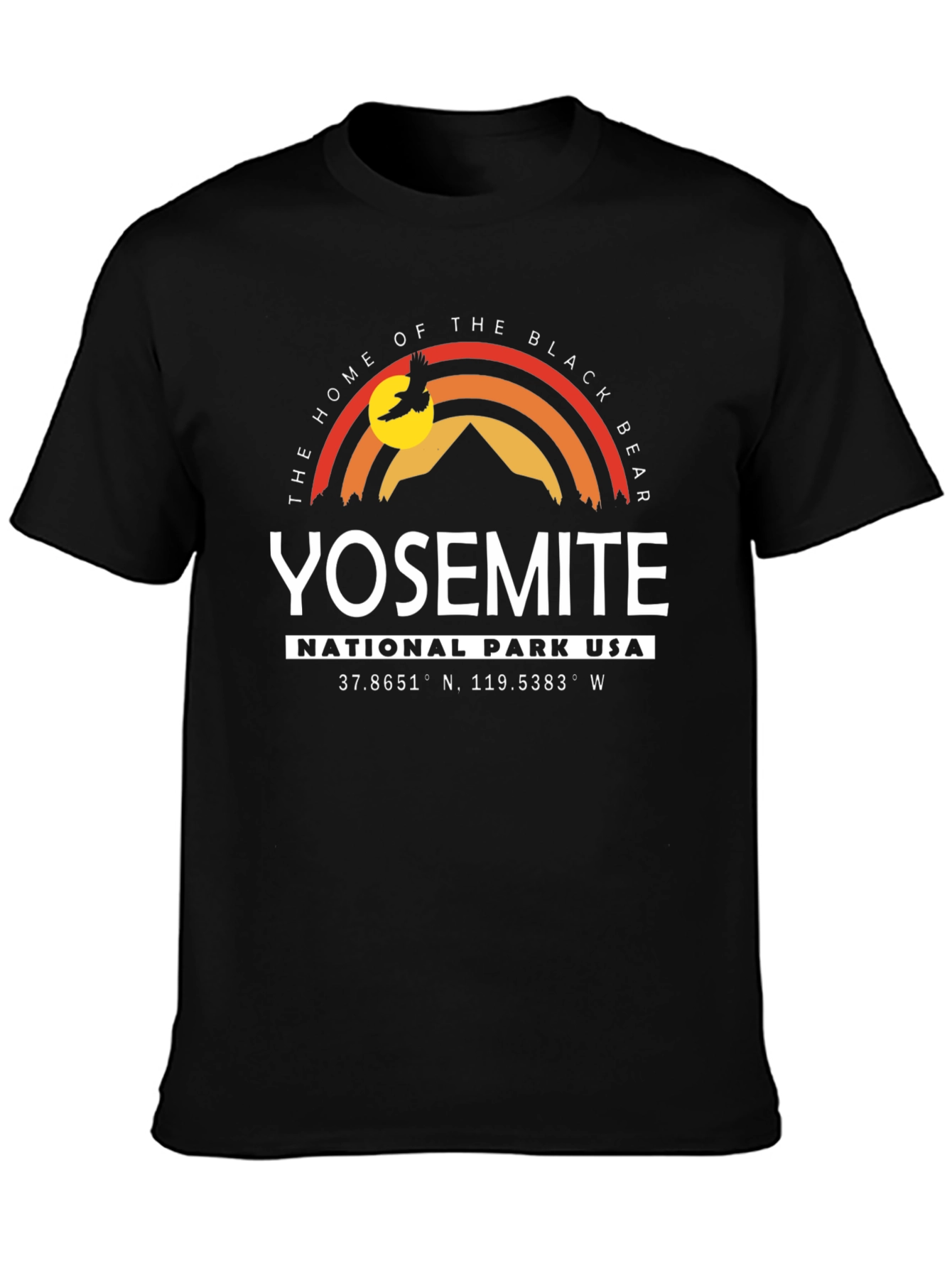 Yosemite National Park Black T-Shirt