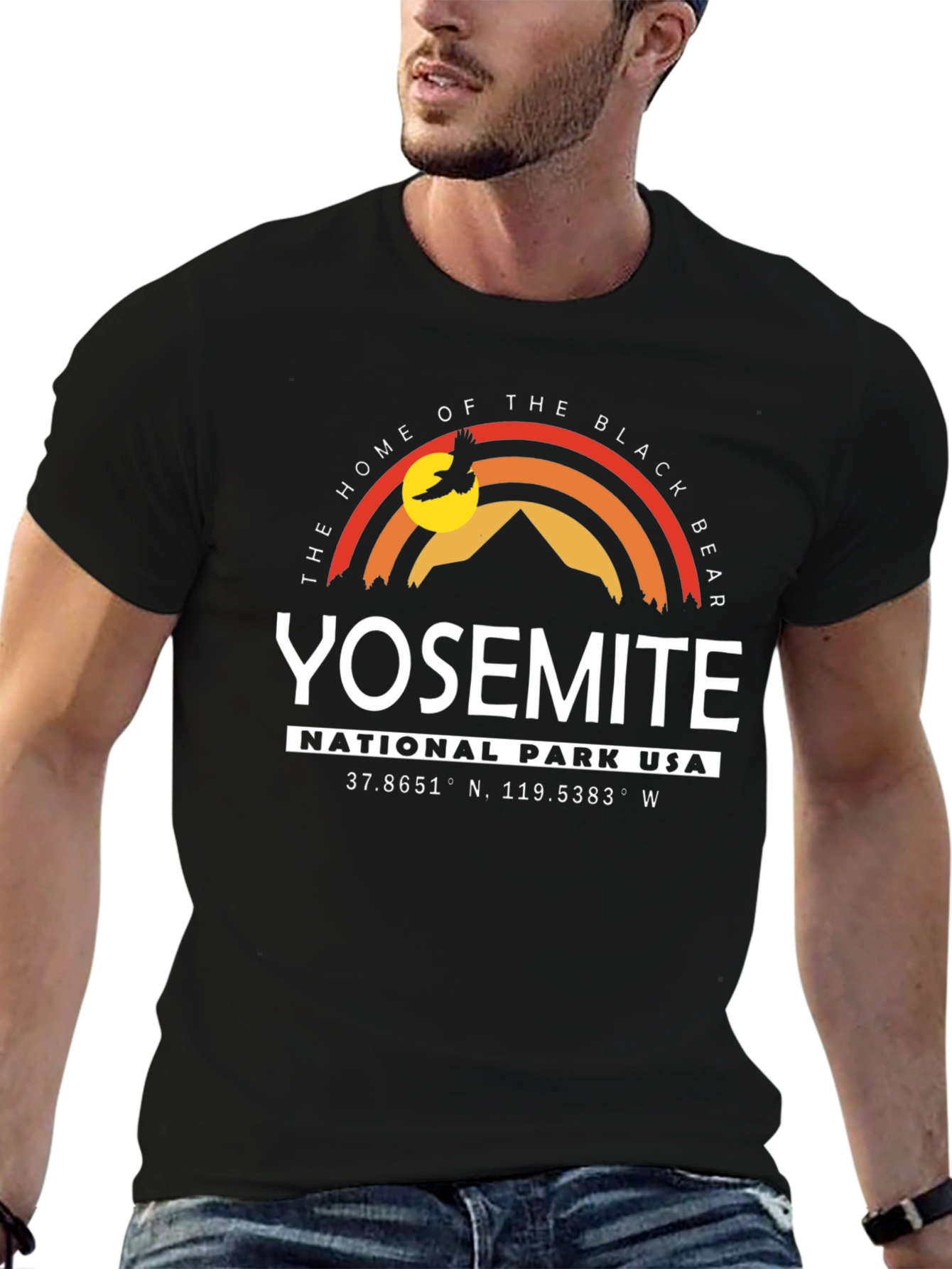Yosemite National Park Black T-Shirt