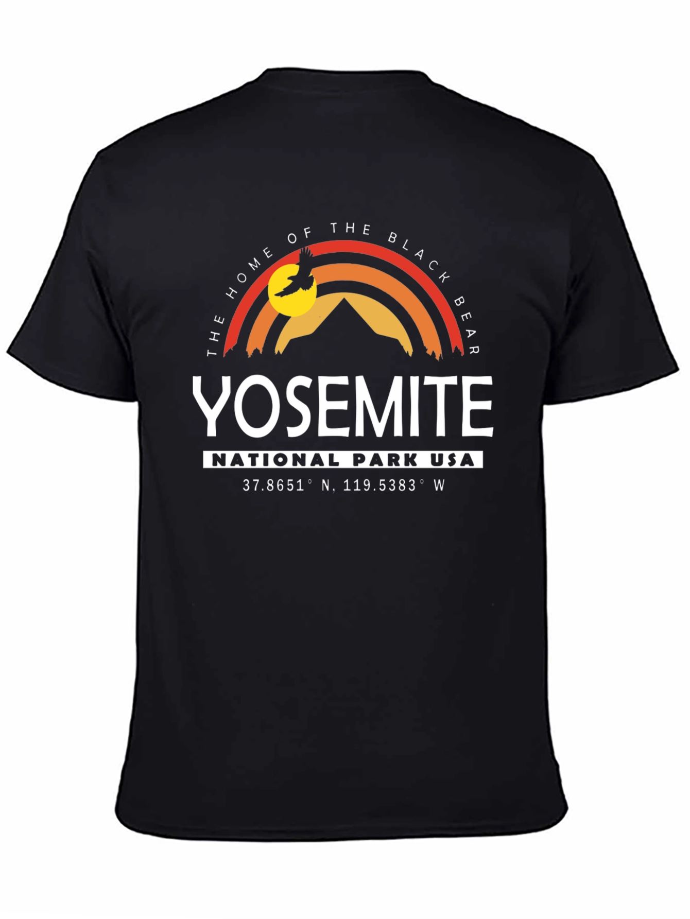 Yosemite National Park Black T-Shirt