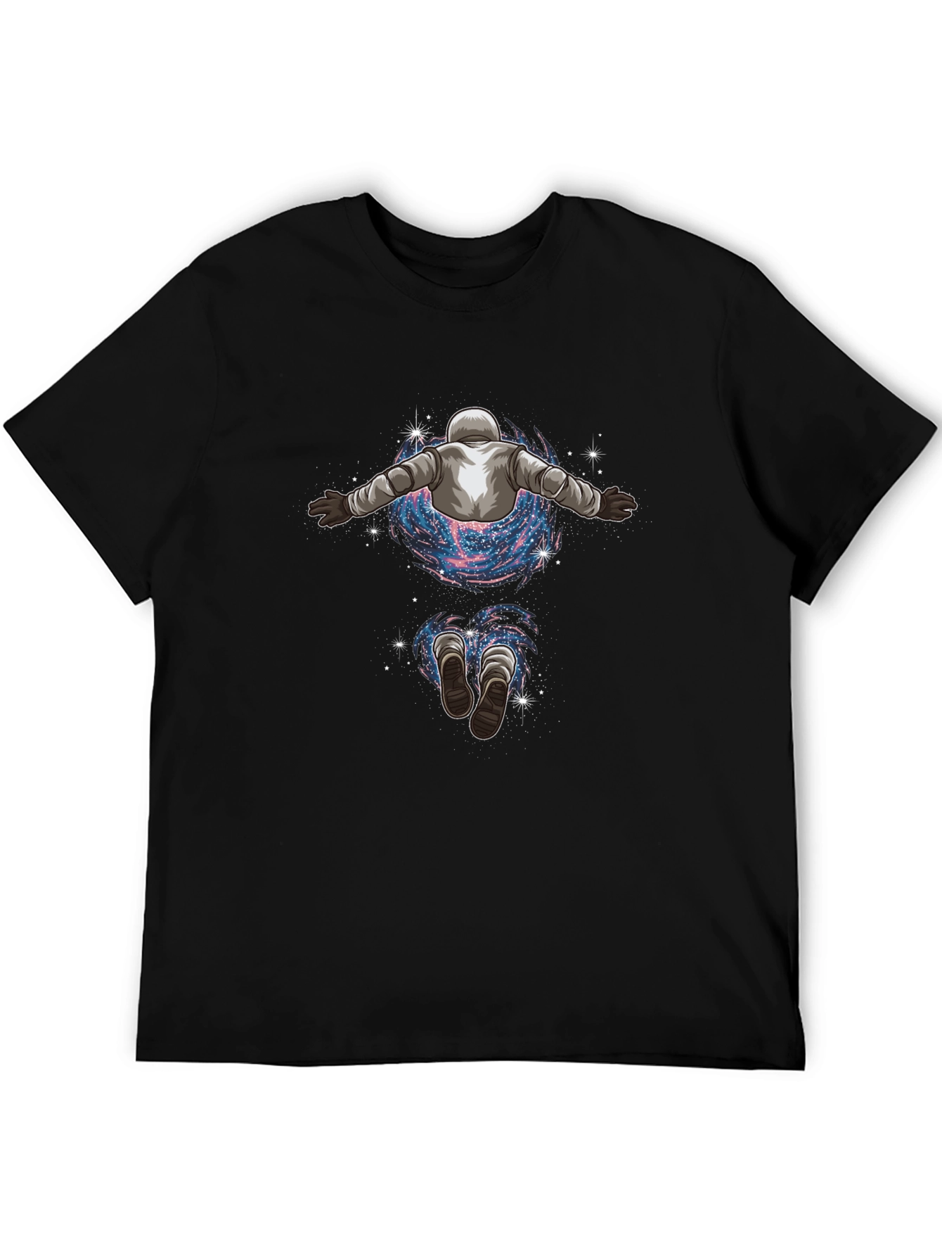 Astronaut Galaxy Black Graphic Tee