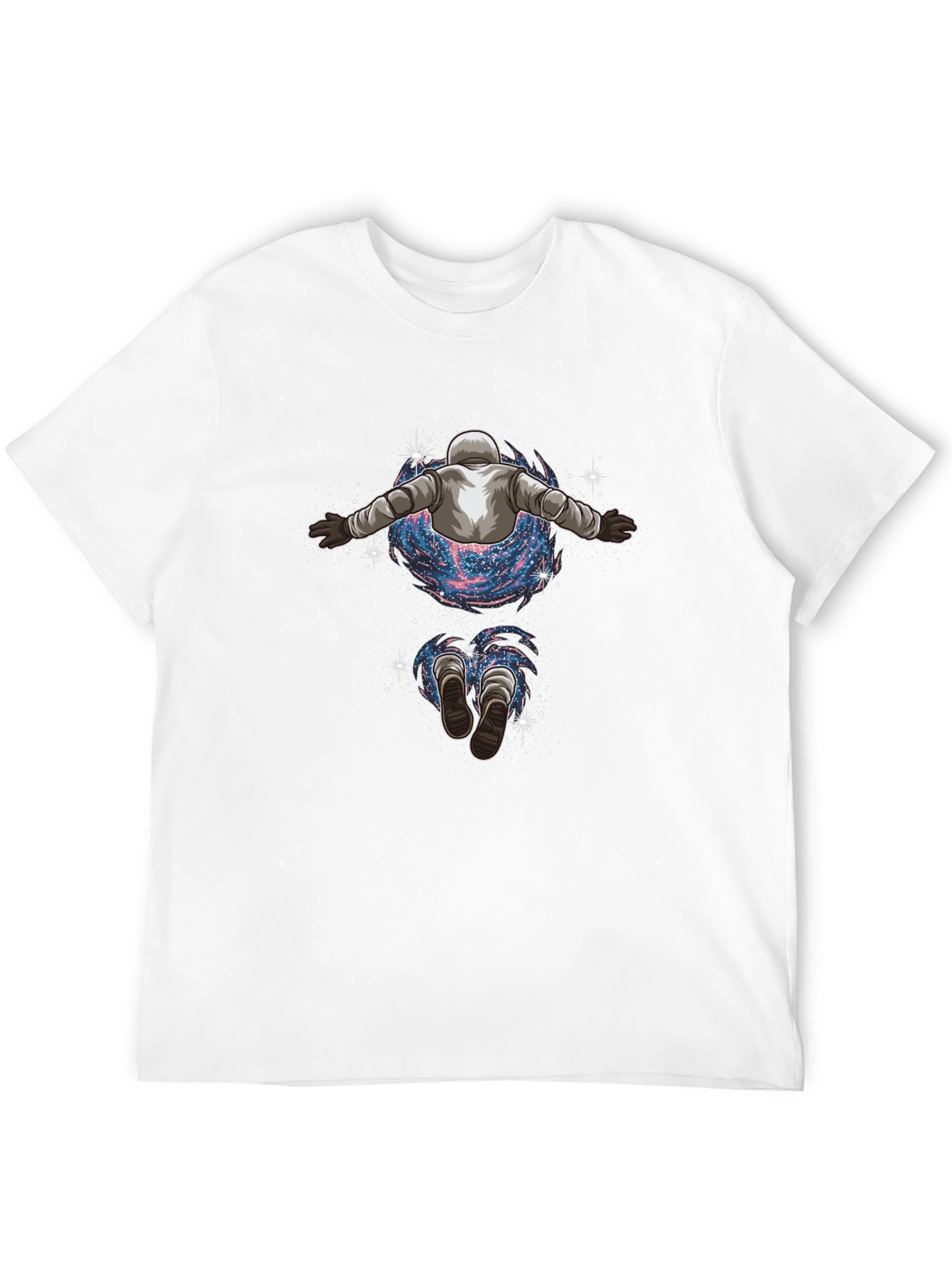 Astronaut Galaxy Black Graphic Tee