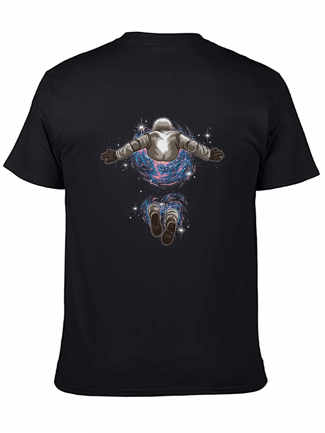 Astronaut Galaxy Black Graphic Tee