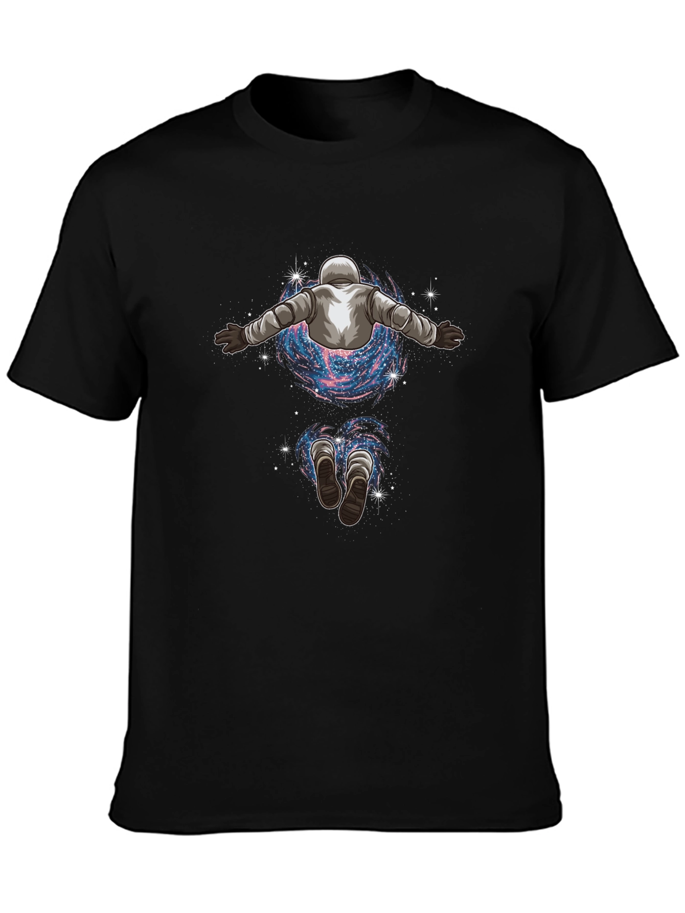 Astronaut Galaxy Black Graphic Tee