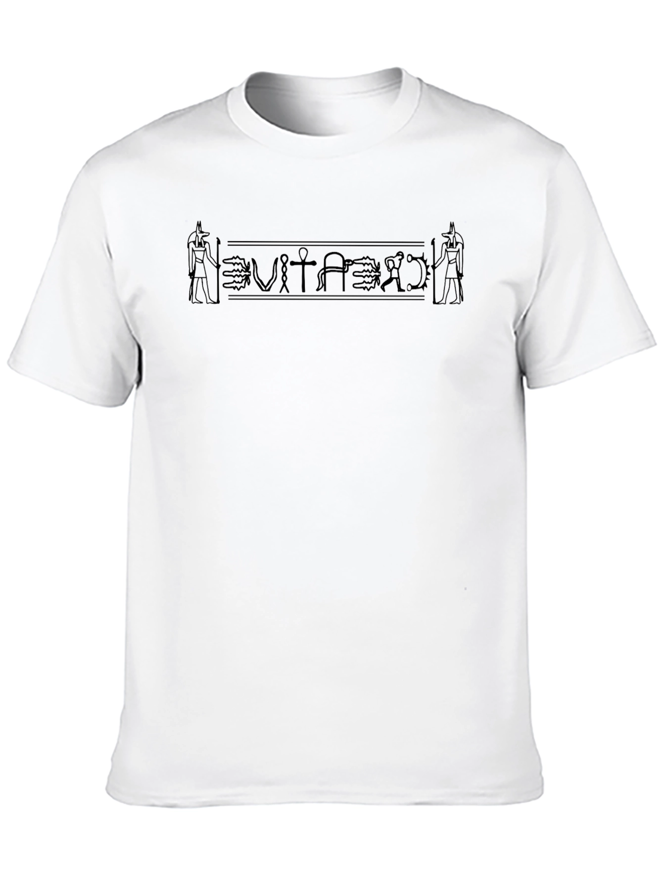 Egyptian Hieroglyphics Graphic T-Shirt - Black