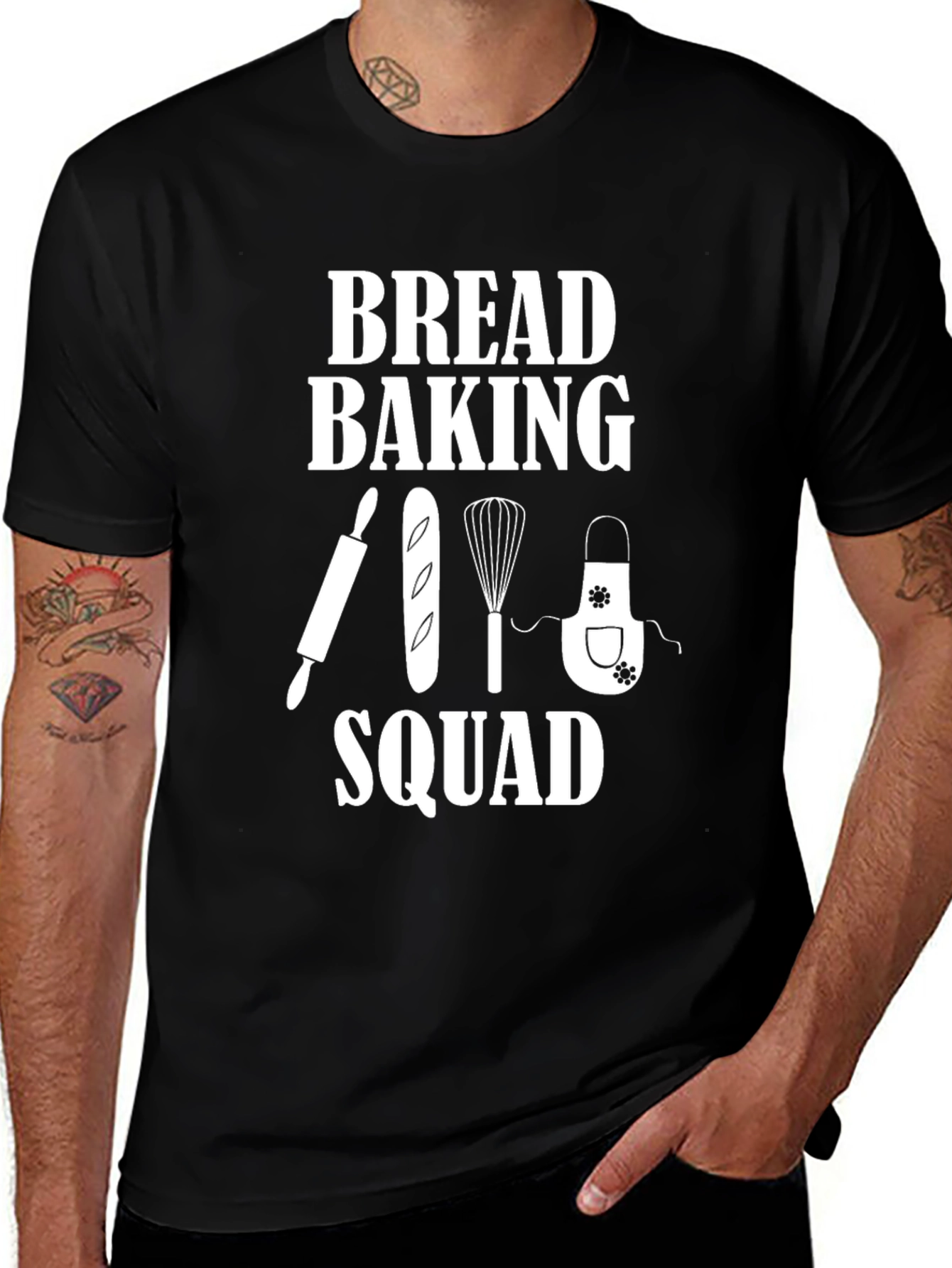 Bread Baking Squad Black T-Shirt