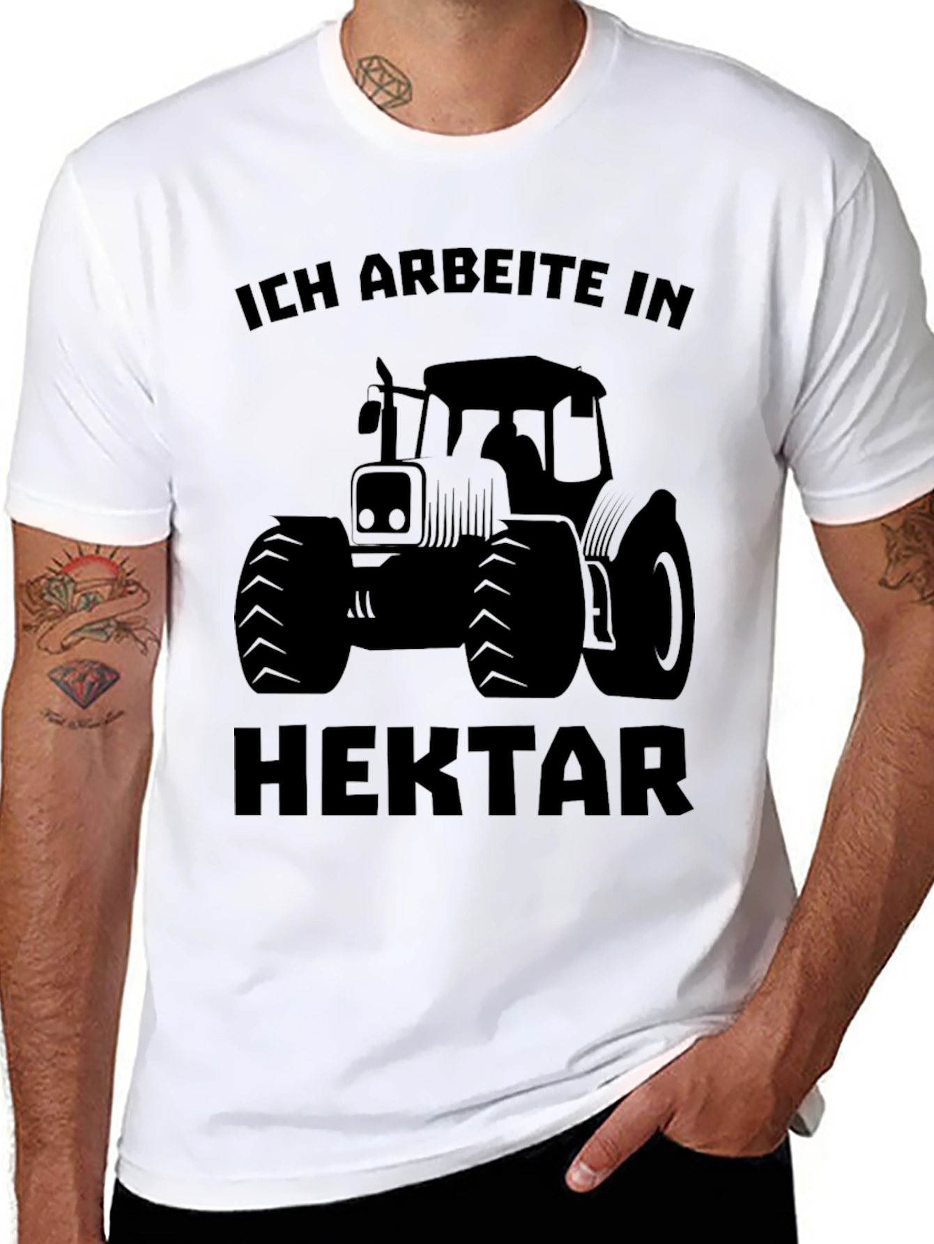Ich Arbeite In Hektar Tractor T-Shirt