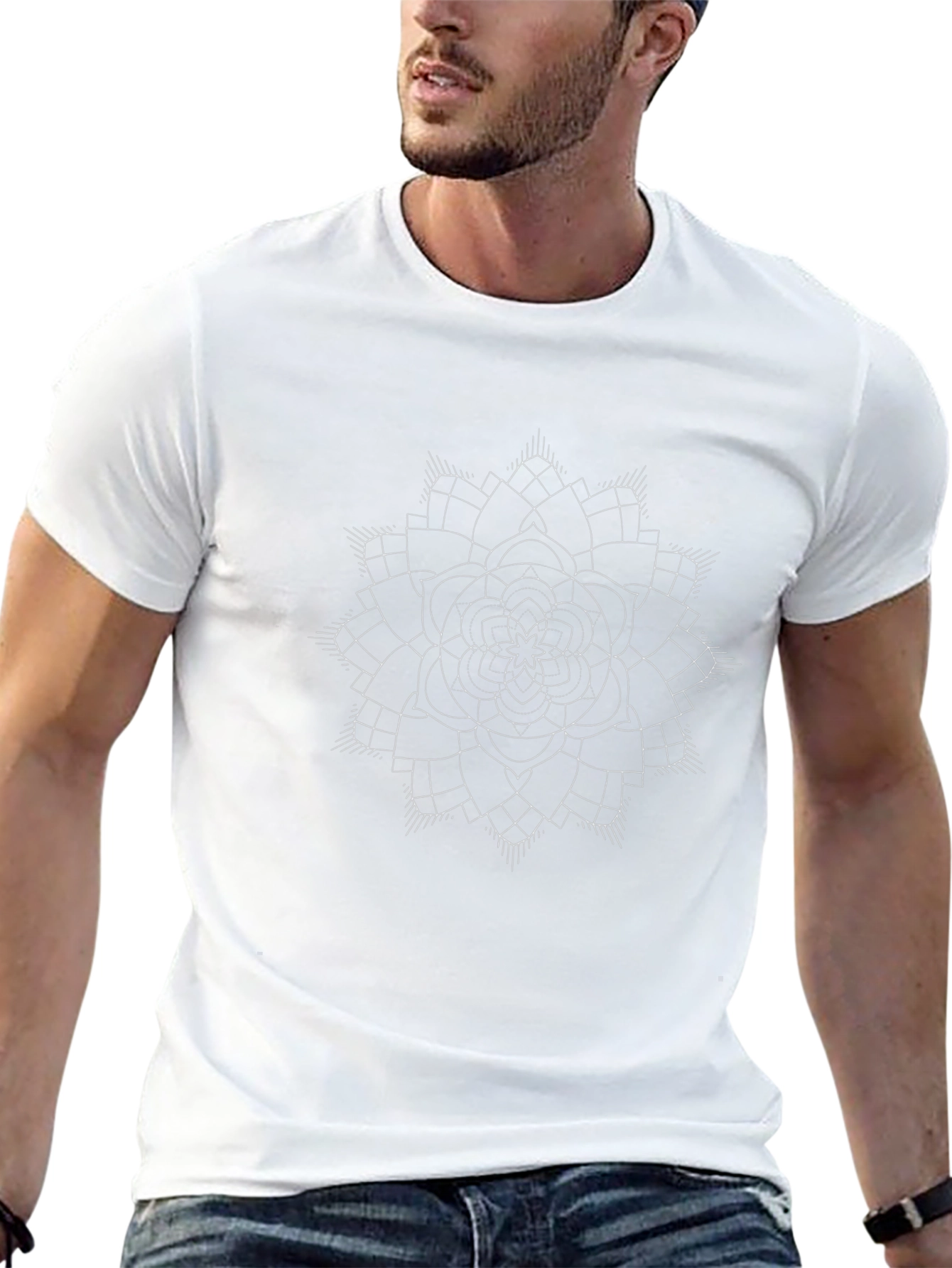 Geometric Mandala T-Shirt - Modern Art Tee